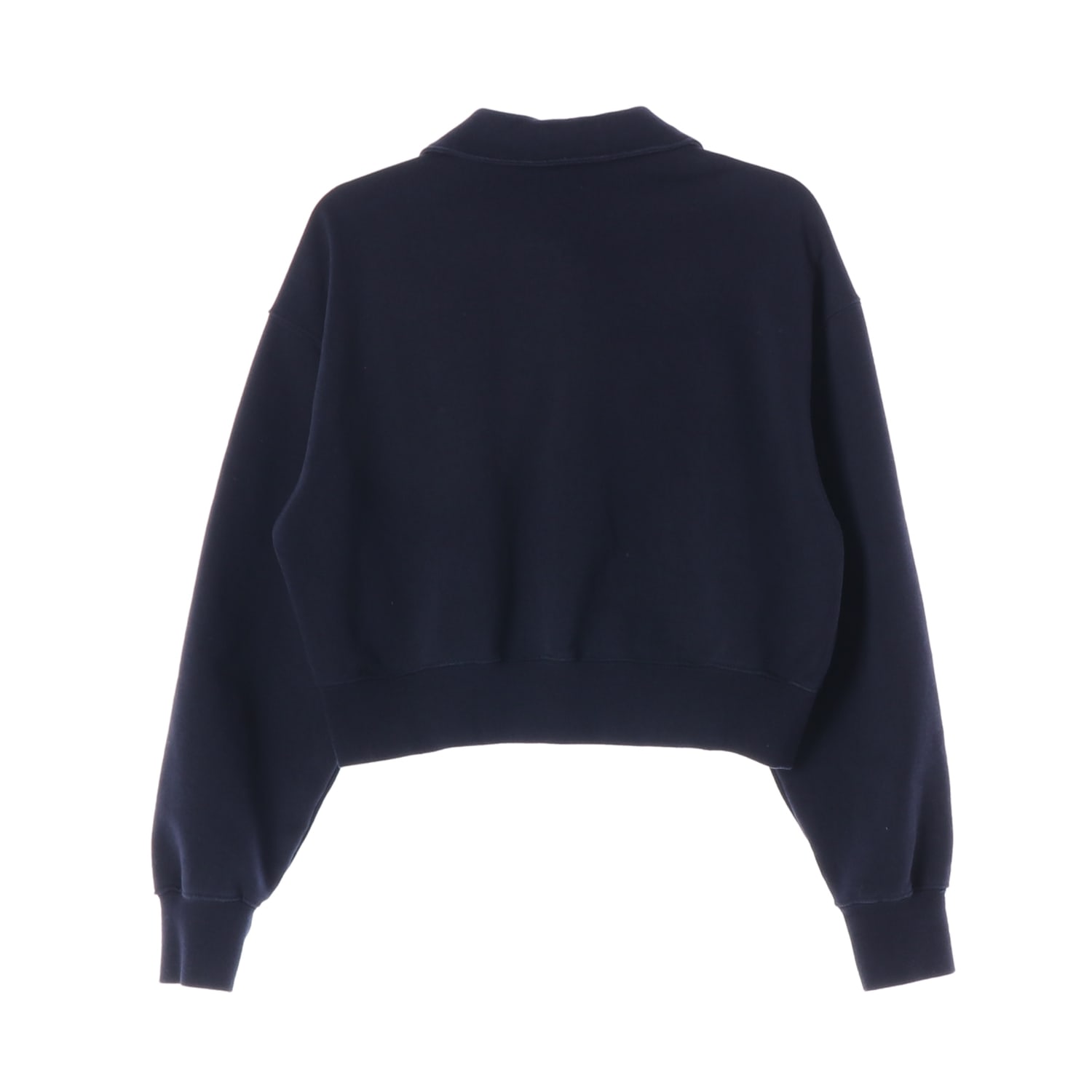마리떼 프랑소와 저버 22FW 로고 하프 집업 크롭 카라 맨투맨 네이비 이미지 2