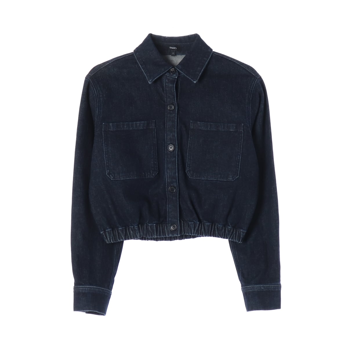 띠어리 23FW 크롭핏 데님 재킷 점퍼 다크블루 상세 이미지 1