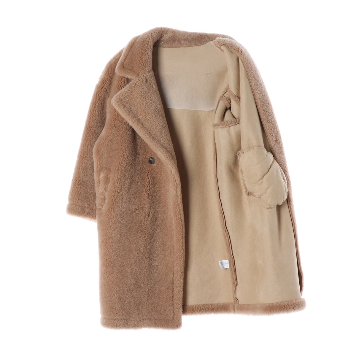 올리브데올리브 23FW 오버핏 테리 더블 롱 퍼 코트 상세 이미지 2