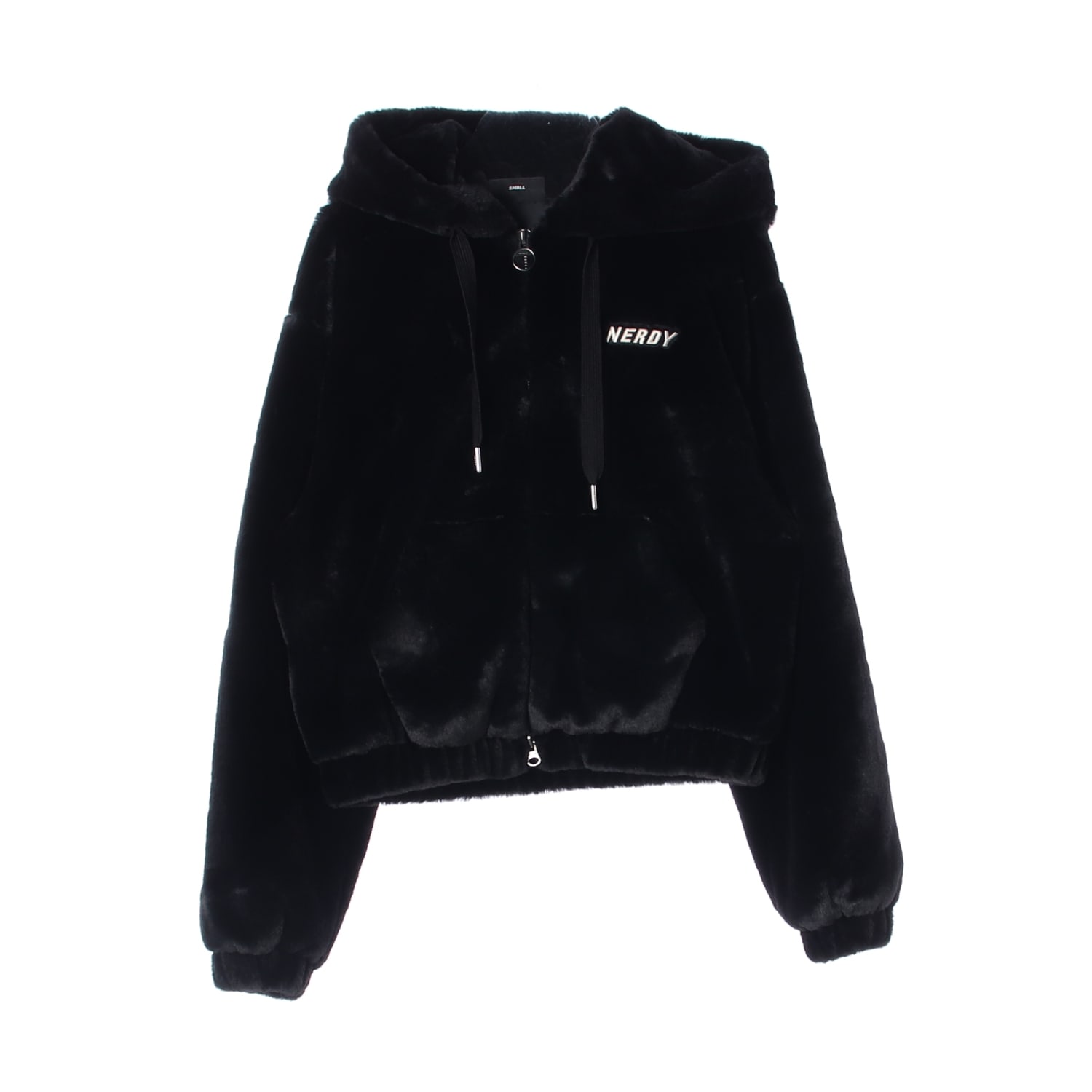 널디 22FW 플러피 플리스 퍼 후드 자켓 재킷 블랙 이미지 1