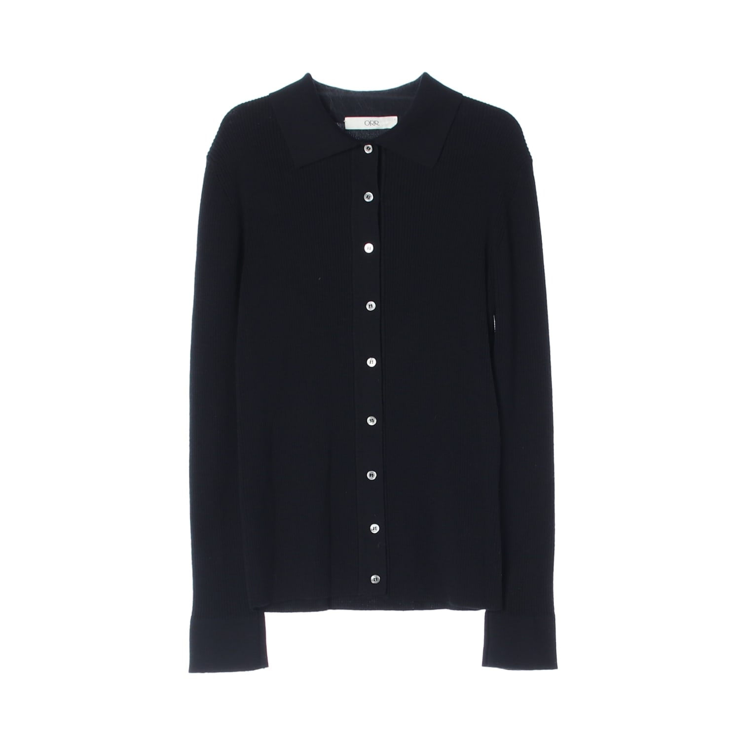 오르 22FW 골지 칼라넥 니트 가디건 이미지 1