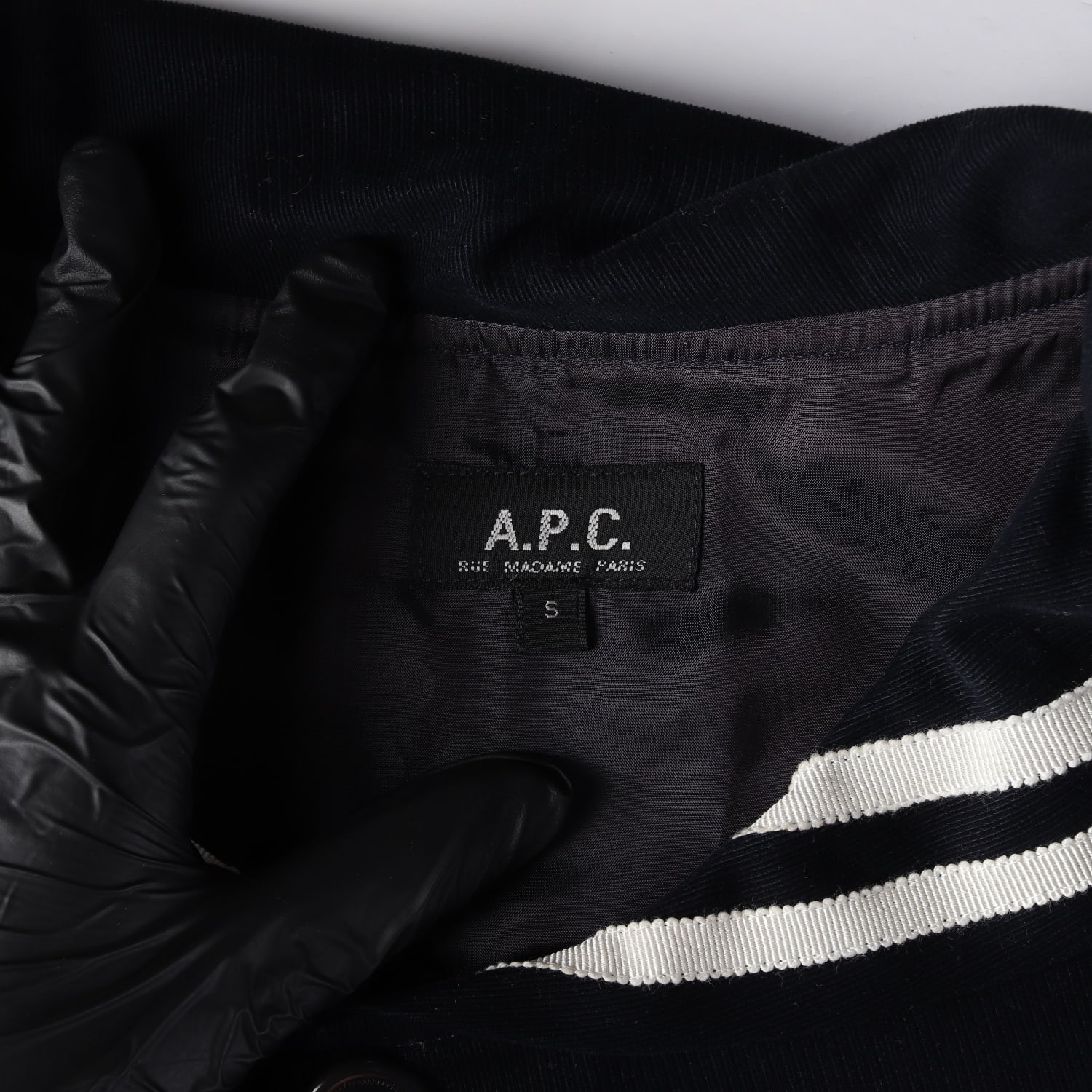아페쎄 APC 스트라이프 라인 세일러 카라 판초 반팔 티셔츠 재킷 이미지 3