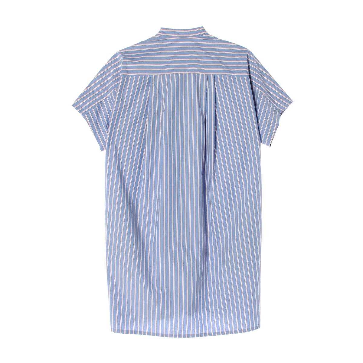 아페쎄 APC 23SS 스트라이프 코튼 반팔 셔츠 롱 원피스 스카이블루 상세 이미지 2