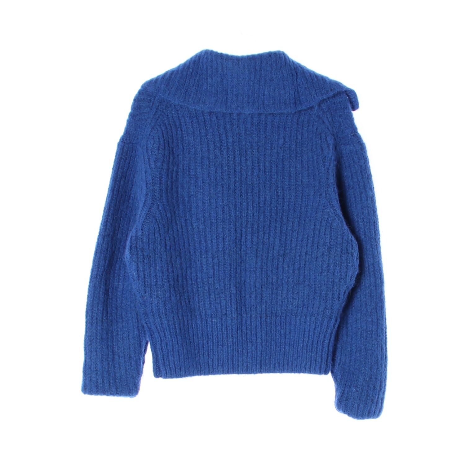 코스 22FW 울 알파카 블렌드 카라 가디건 블루  이미지 2