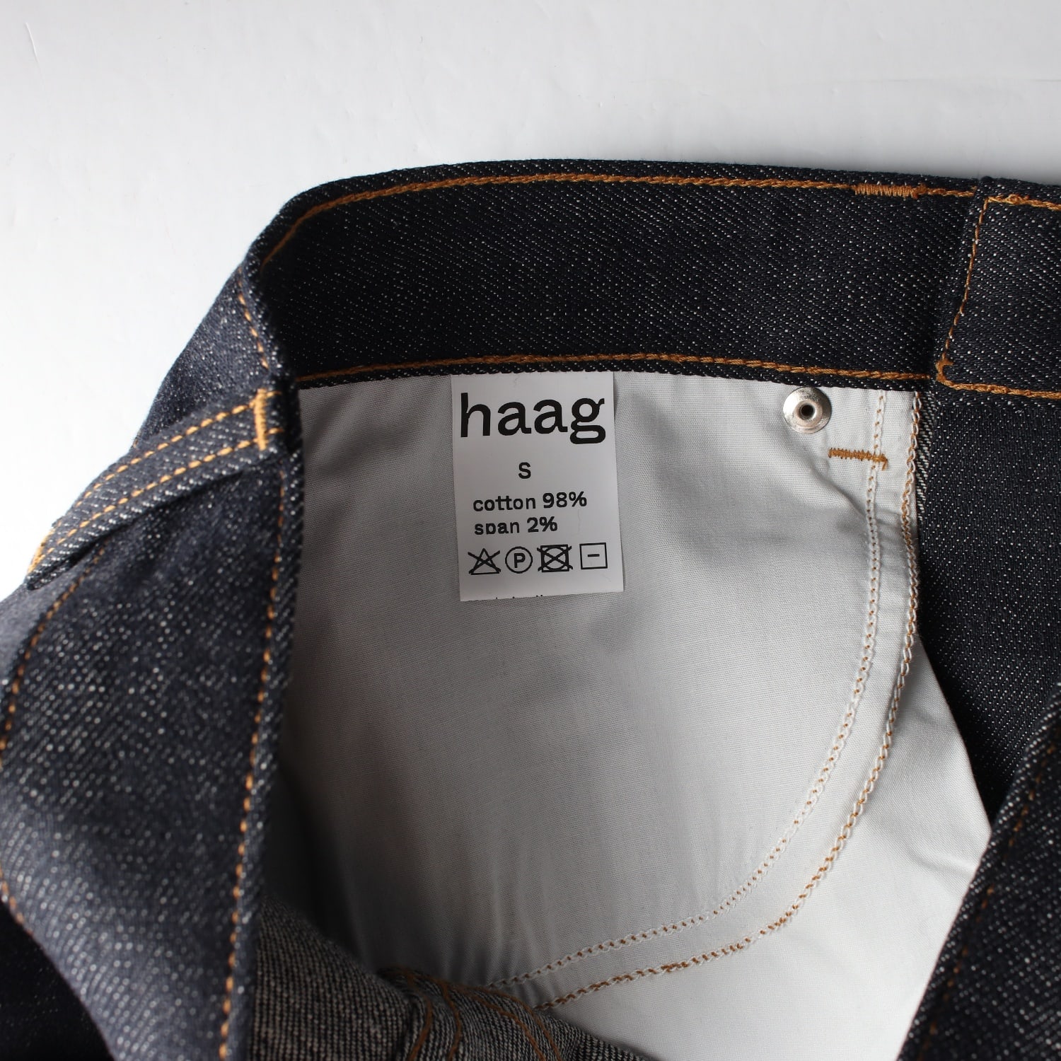 (새상품) 헤이그 haag 23SS 생지 데님 미니 스커트 이미지 4