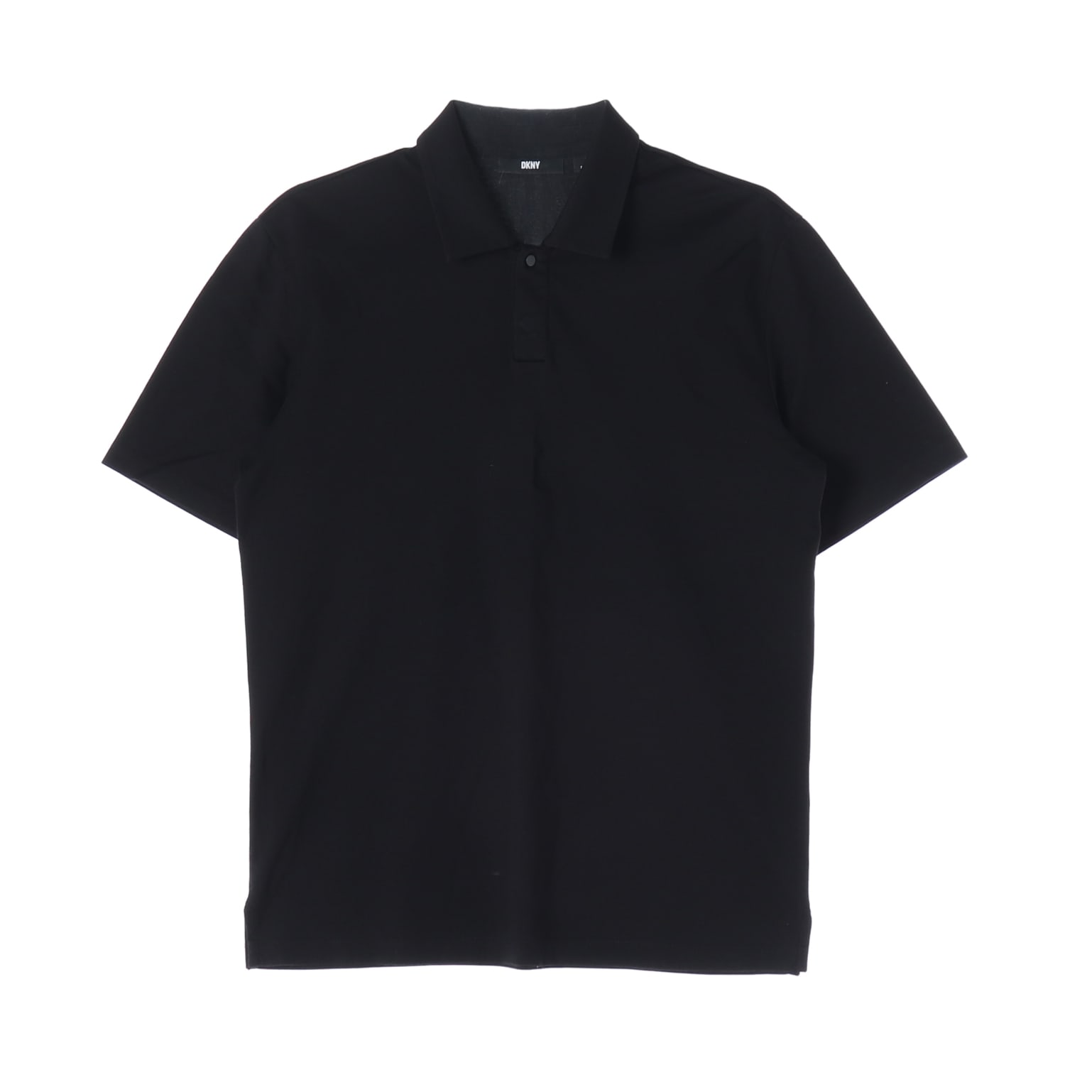디케이엔와이 DKNY 23SS 베이직 코튼 카라 반팔 티셔츠 블랙 이미지 1