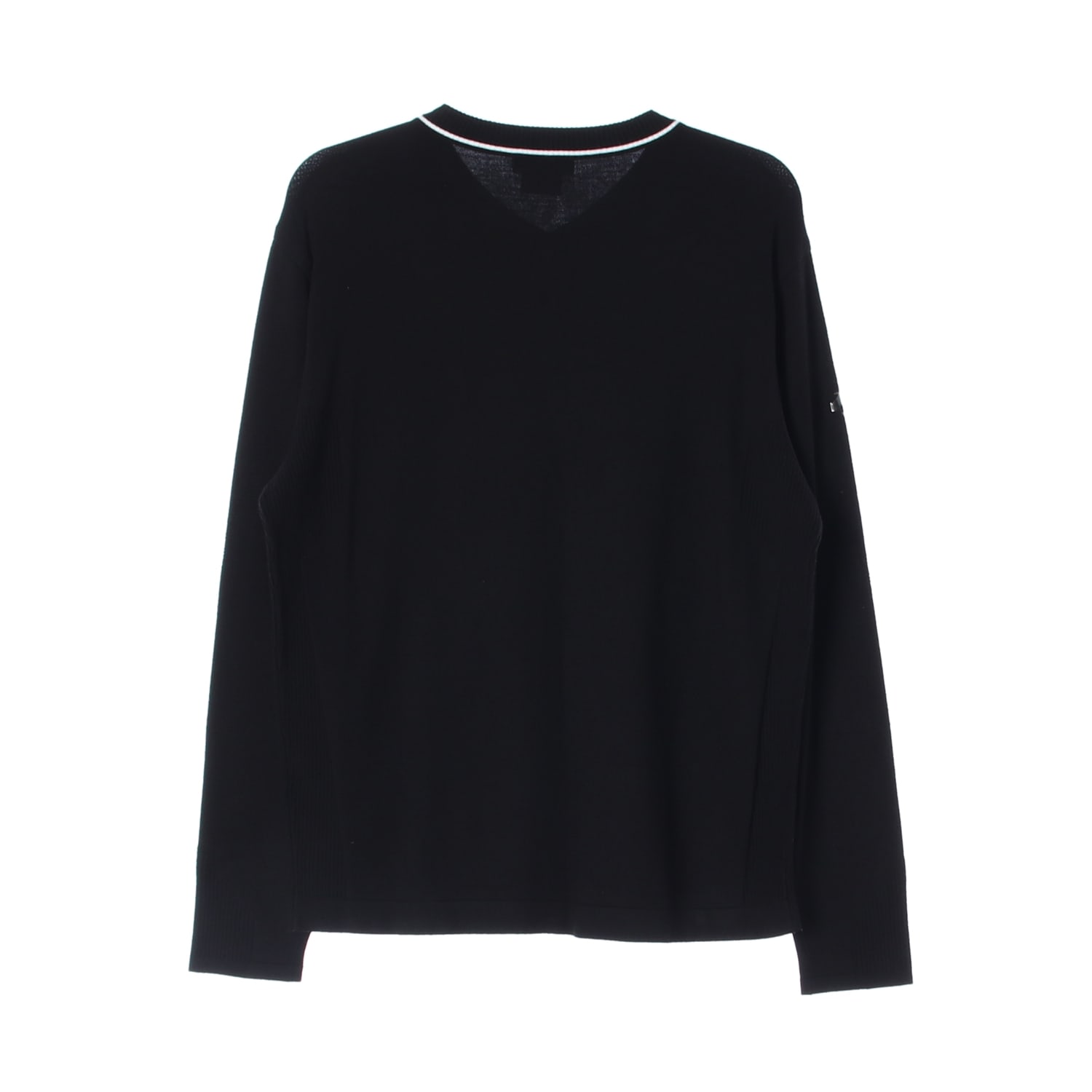 데상트 21SS 골프 브이넥 니트 스웨터 블랙 이미지 2
