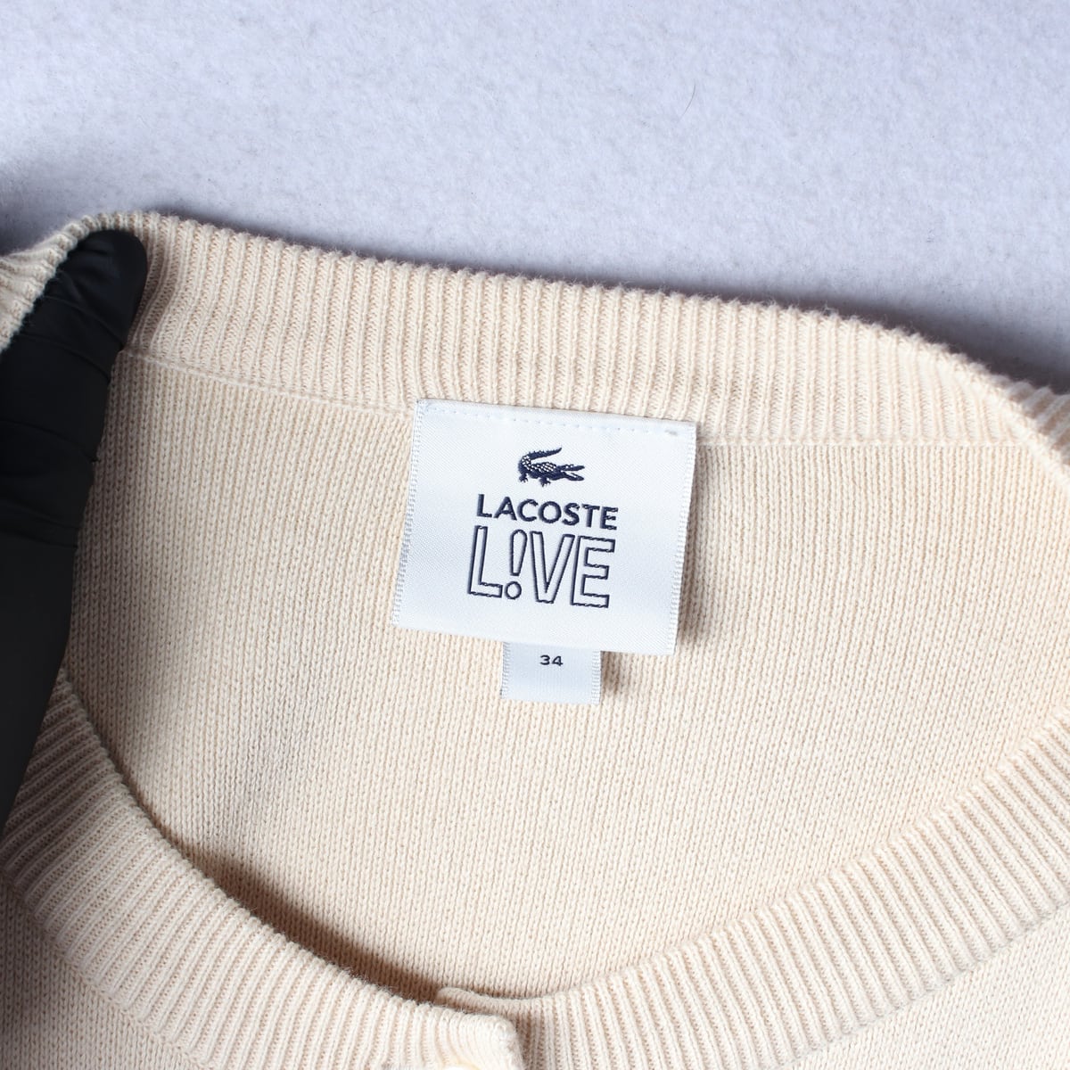 라코스테 22FW 라운드넥 코튼 가디건 상세 이미지 3