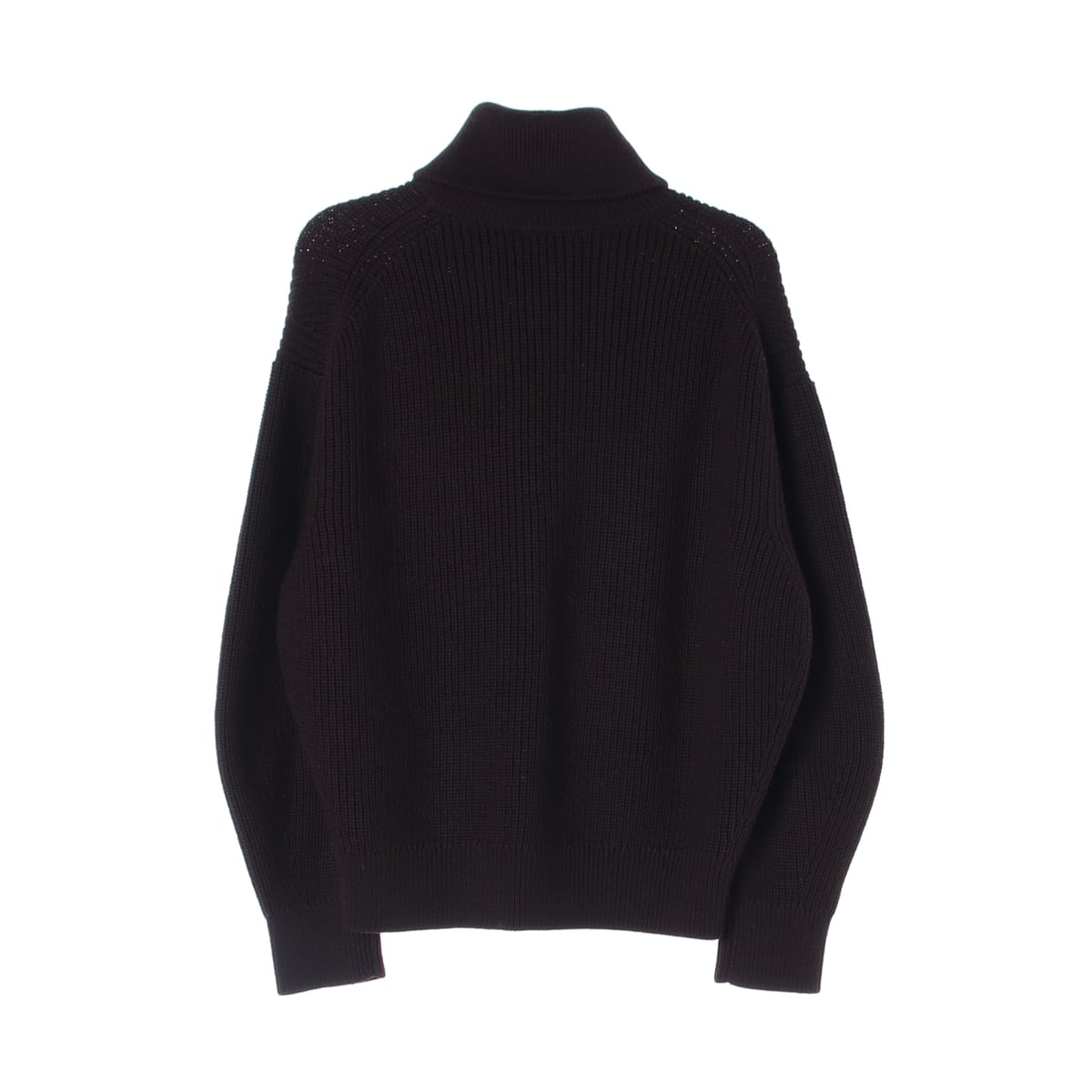 코스 22FW 울 하프 집업 카라 오버핏 니트 스웨터 브라운  상세 이미지 2