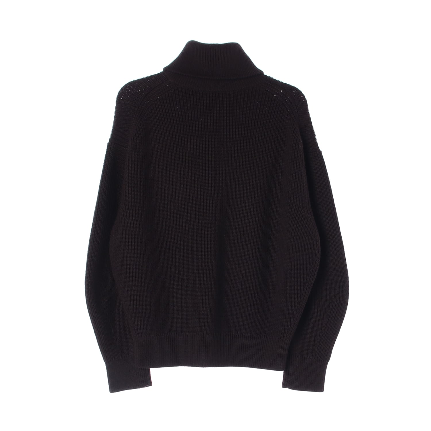코스 22FW 울 하프 집업 카라 오버핏 니트 스웨터 브라운  이미지 2