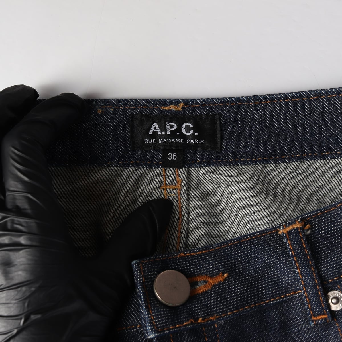아페쎄 APC 클래식 데님 숏 스커트 생지 미니 청치마 상세 이미지 3