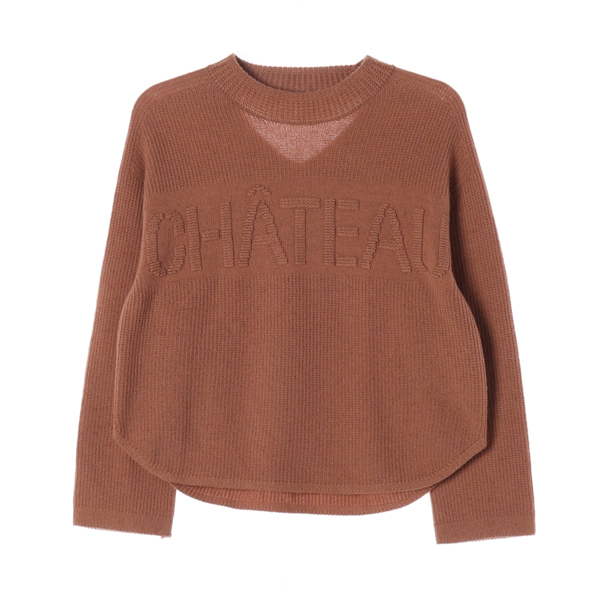 시스템 22FW CHATEAU 백 컷아웃 울 오버핏 니트 스웨터 상세 이미지 1