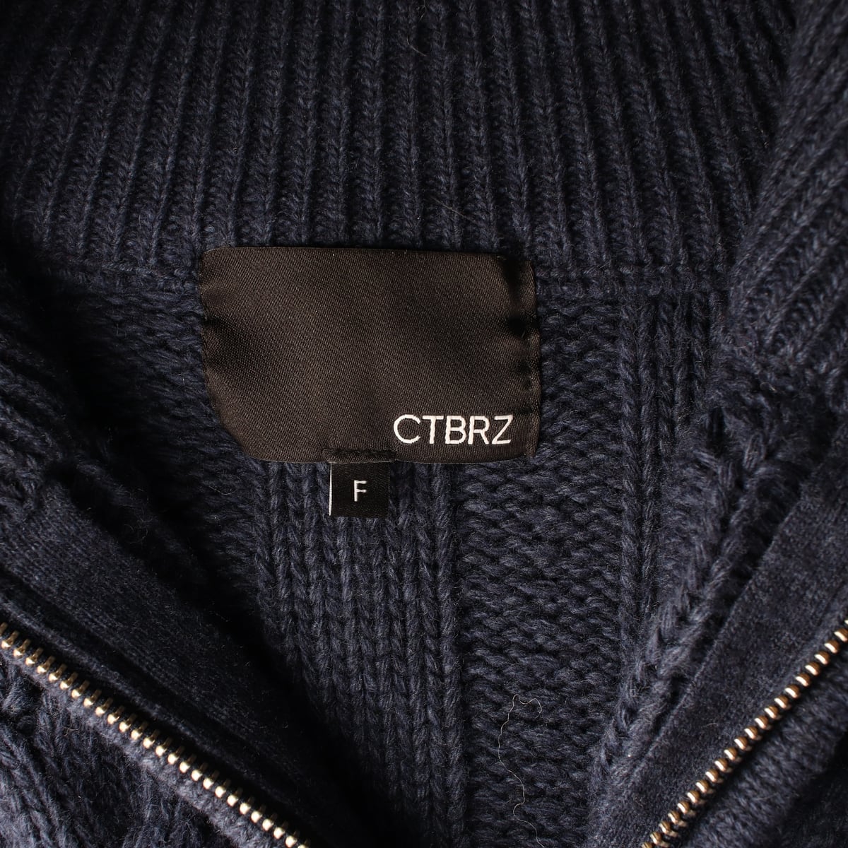 시티브리즈 23FW 울 케이블 2WAY 집업 니트 카라 가디건 상세 이미지 3