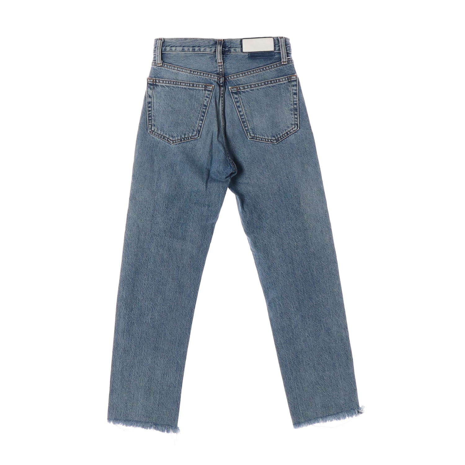 리던 빈티지 워싱 컷오프 스트레이트 데님팬츠 이미지 2