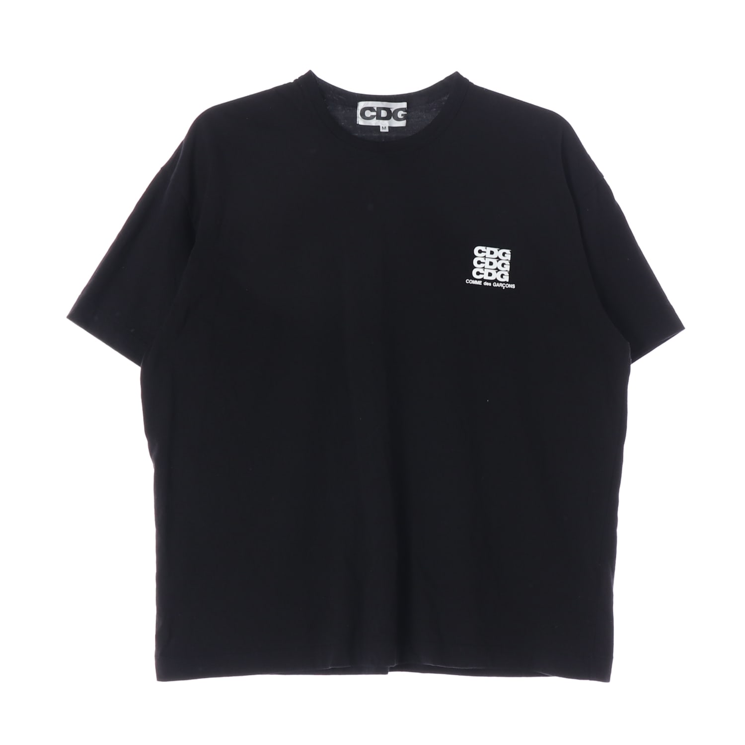 꼼데가르송 23SS CDG 오버사이즈 반팔 티셔츠 블랙 이미지 1