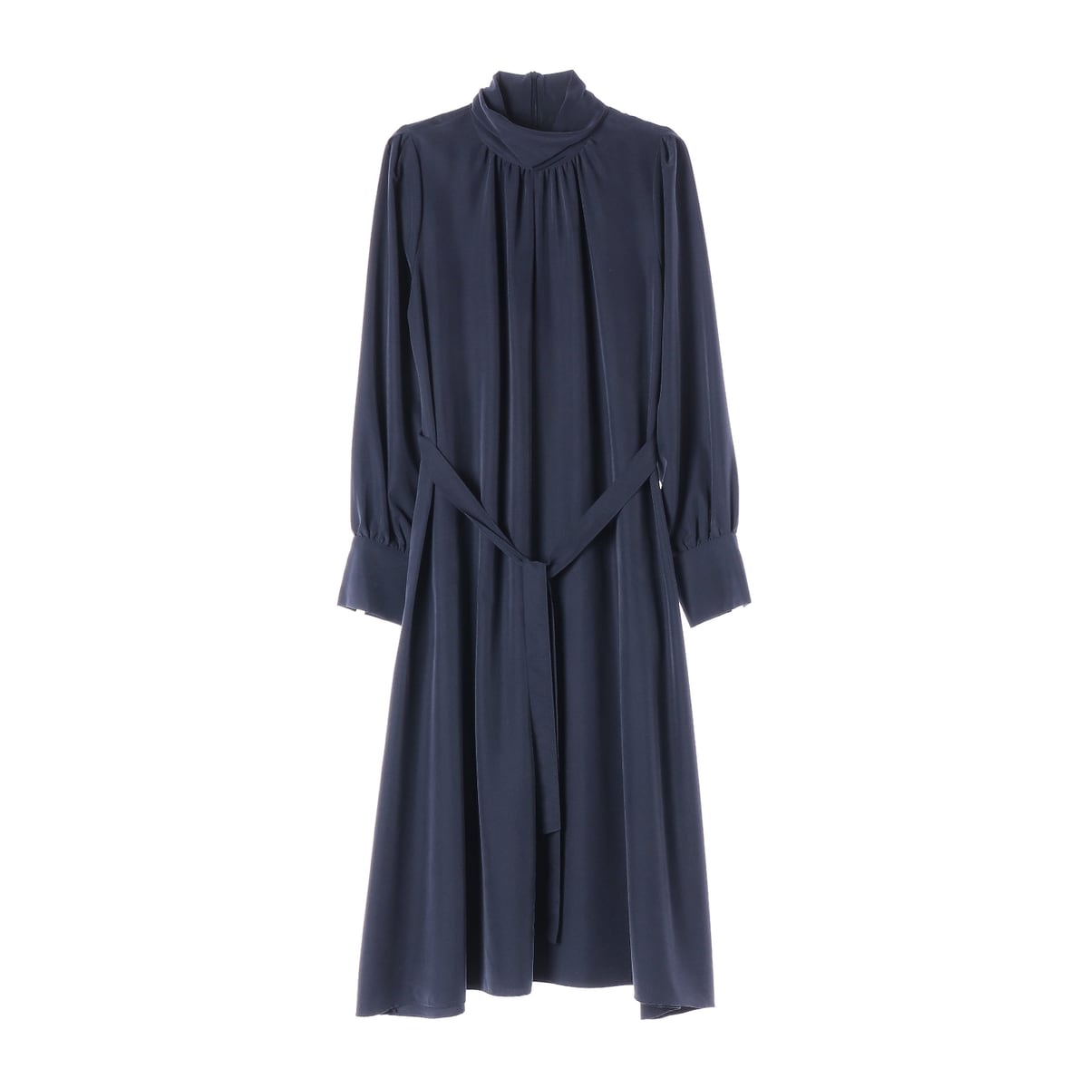 코디너리 21FW 하이넥 벨티드 롱 원피스 상세 이미지 1
