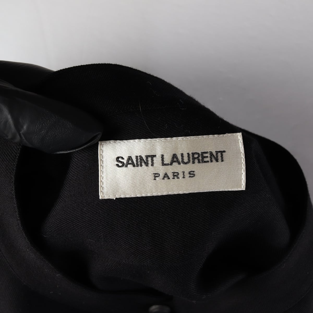 생로랑 밴드칼라 헨리넥 셔츠 블라우스 상세 이미지 3