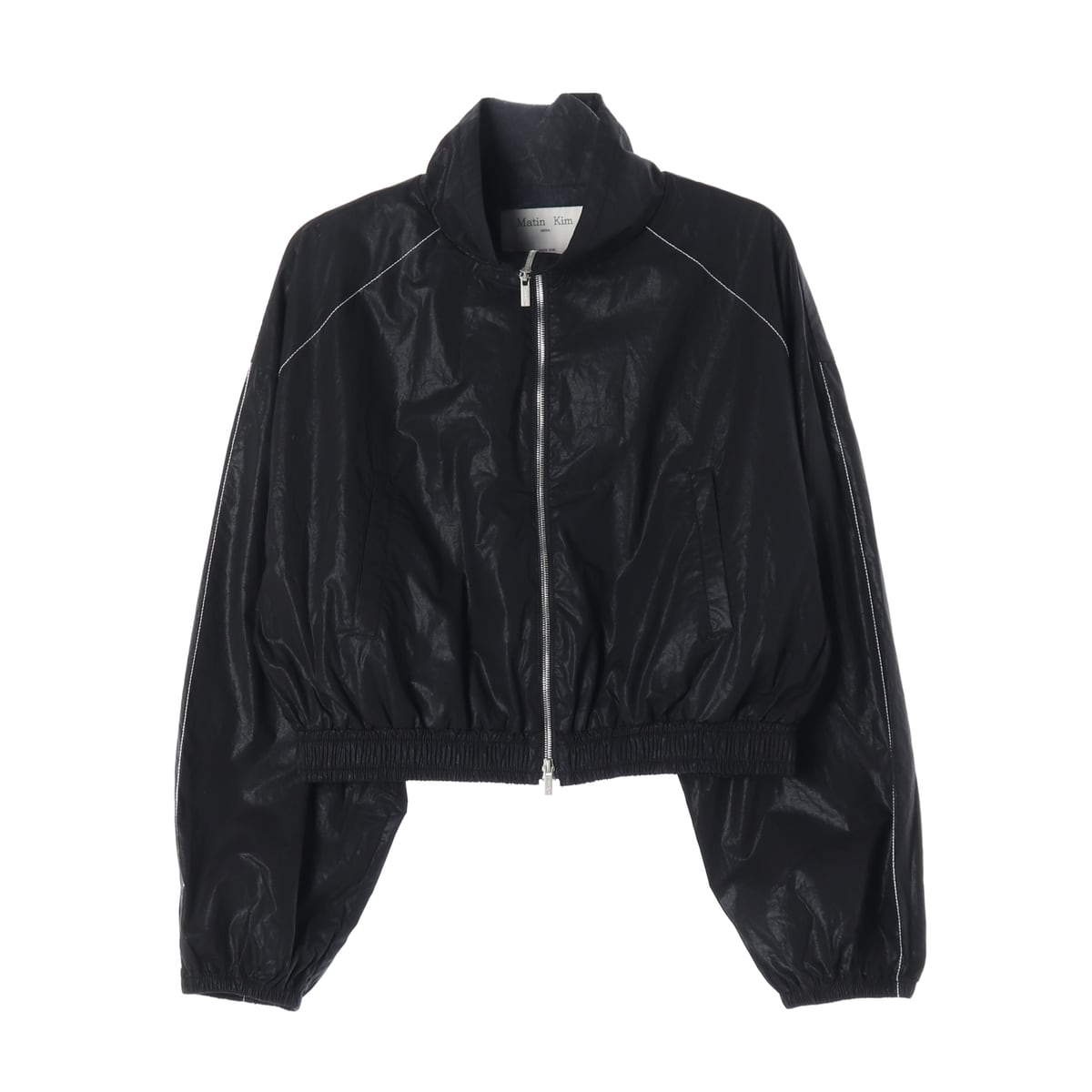마뗑킴 24FW 코팅 크롭 블루종 재킷 바람막이 블랙 M 상세 이미지 1