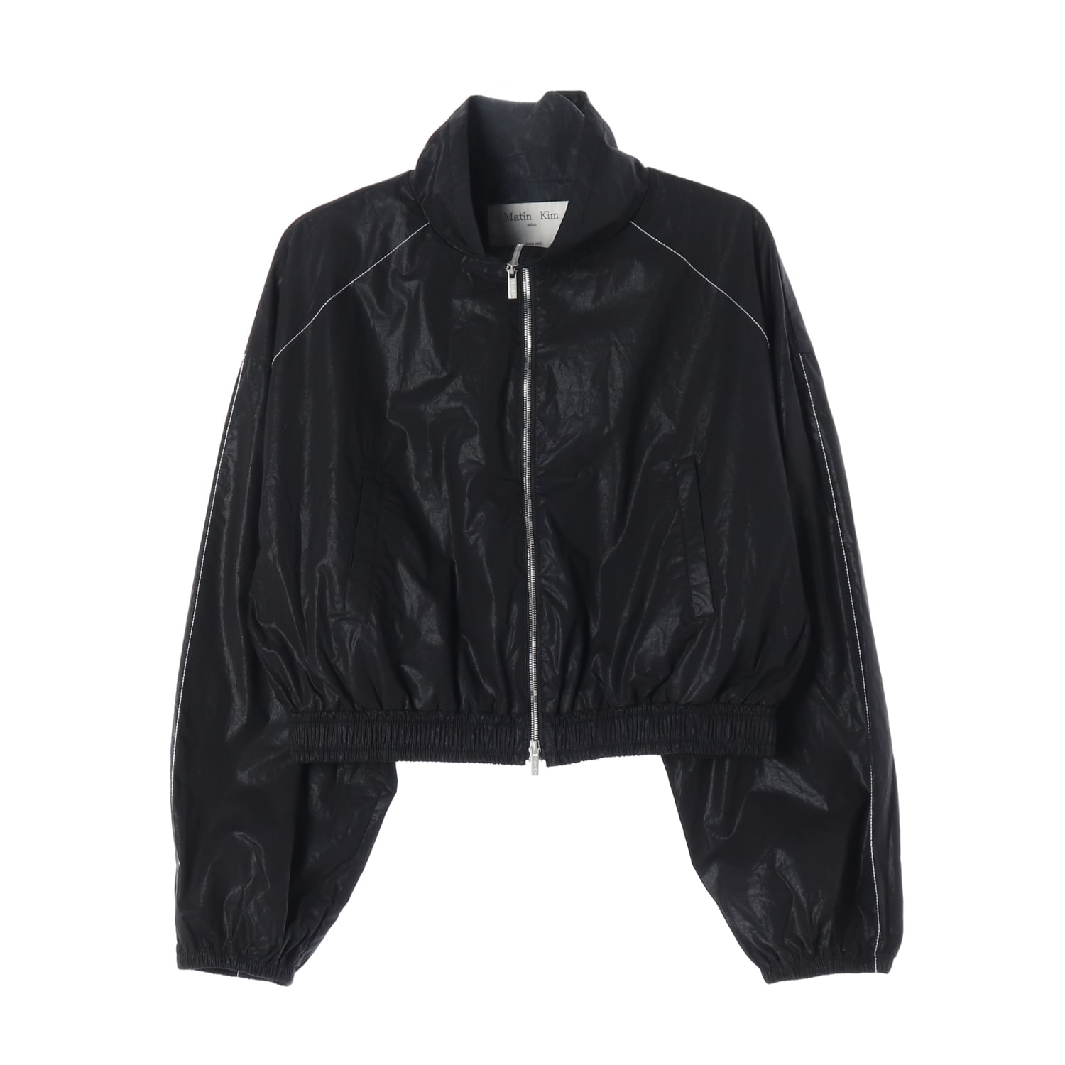 마뗑킴 24FW 코팅 크롭 블루종 재킷 바람막이 블랙 M 이미지 1