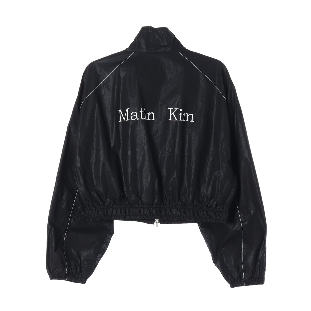 마뗑킴 24FW 코팅 크롭 블루종 재킷 바람막이 블랙 M 상세 이미지 2