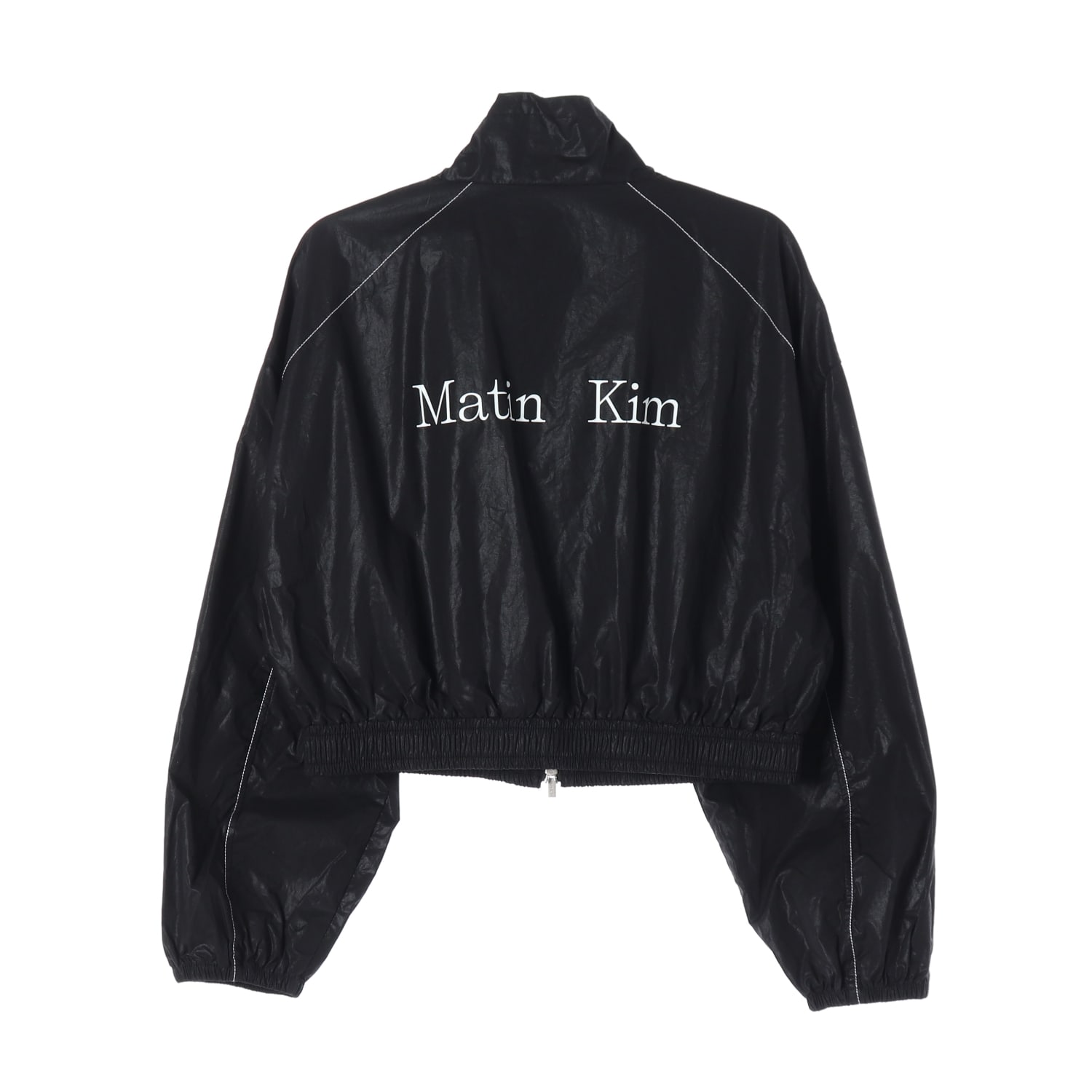 마뗑킴 24FW 코팅 크롭 블루종 재킷 바람막이 블랙 M 이미지 2