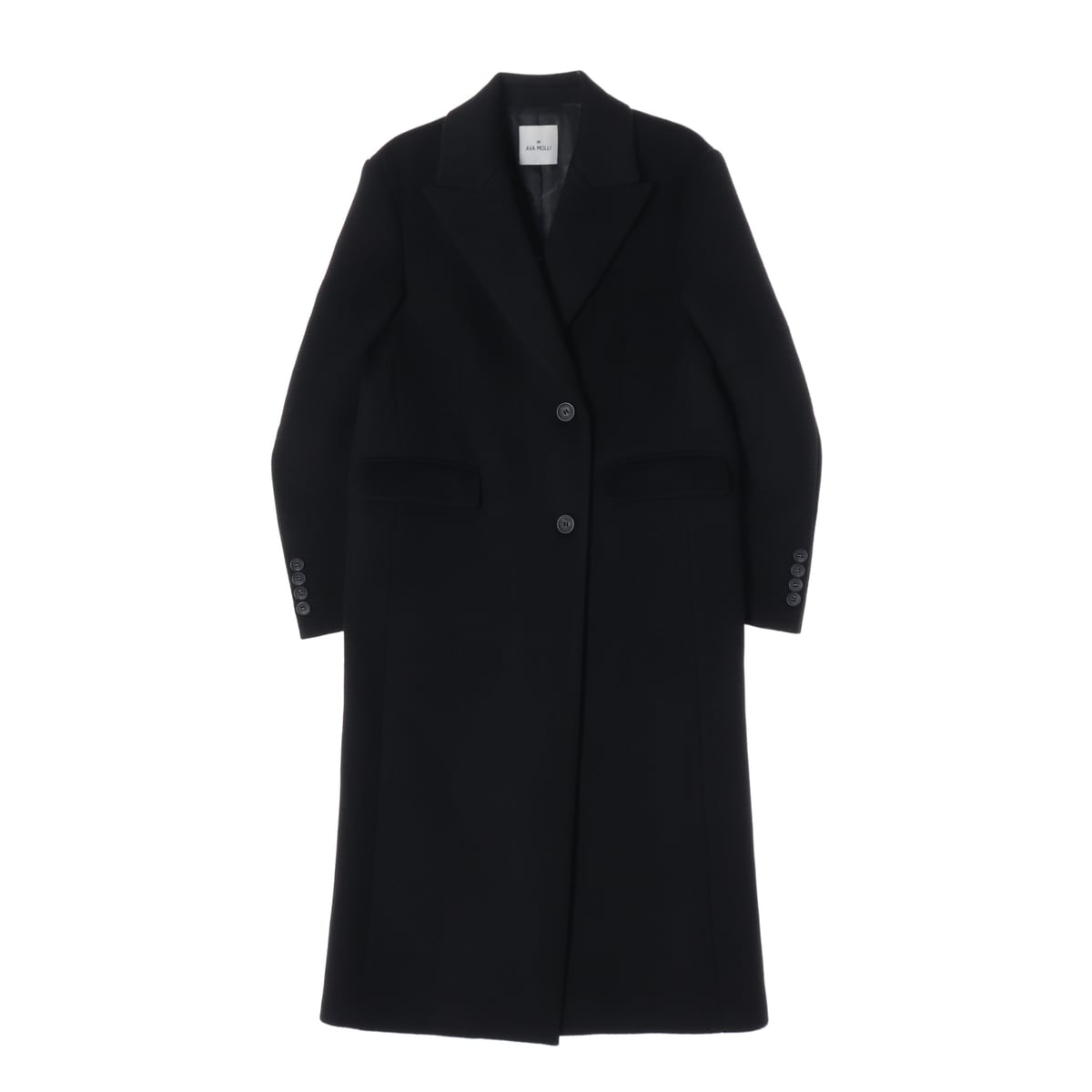 아바몰리 21FW 울 100% 노치드 라펠 롱 코트 상세 이미지 1