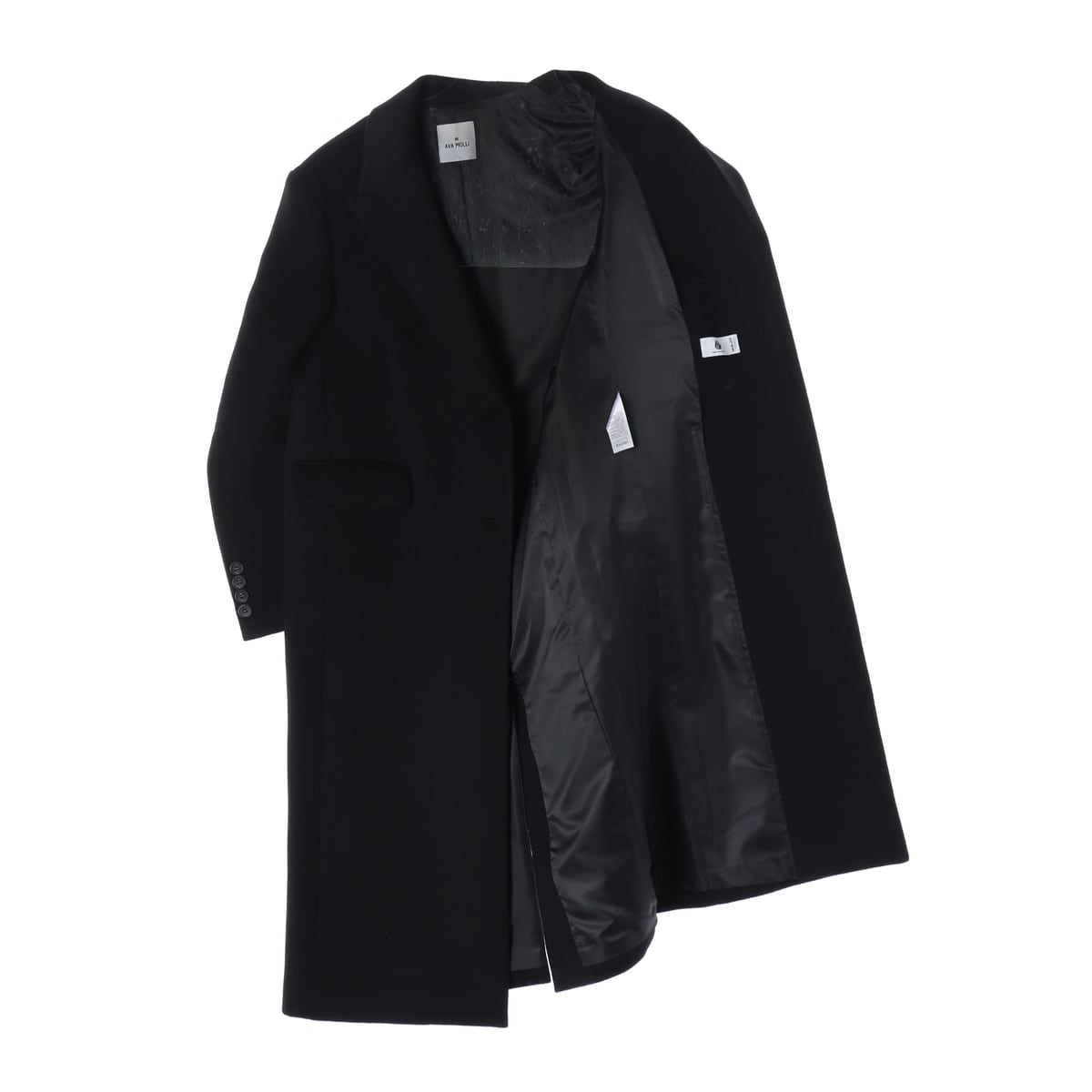 아바몰리 21FW 울 100% 노치드 라펠 롱 코트 상세 이미지 2