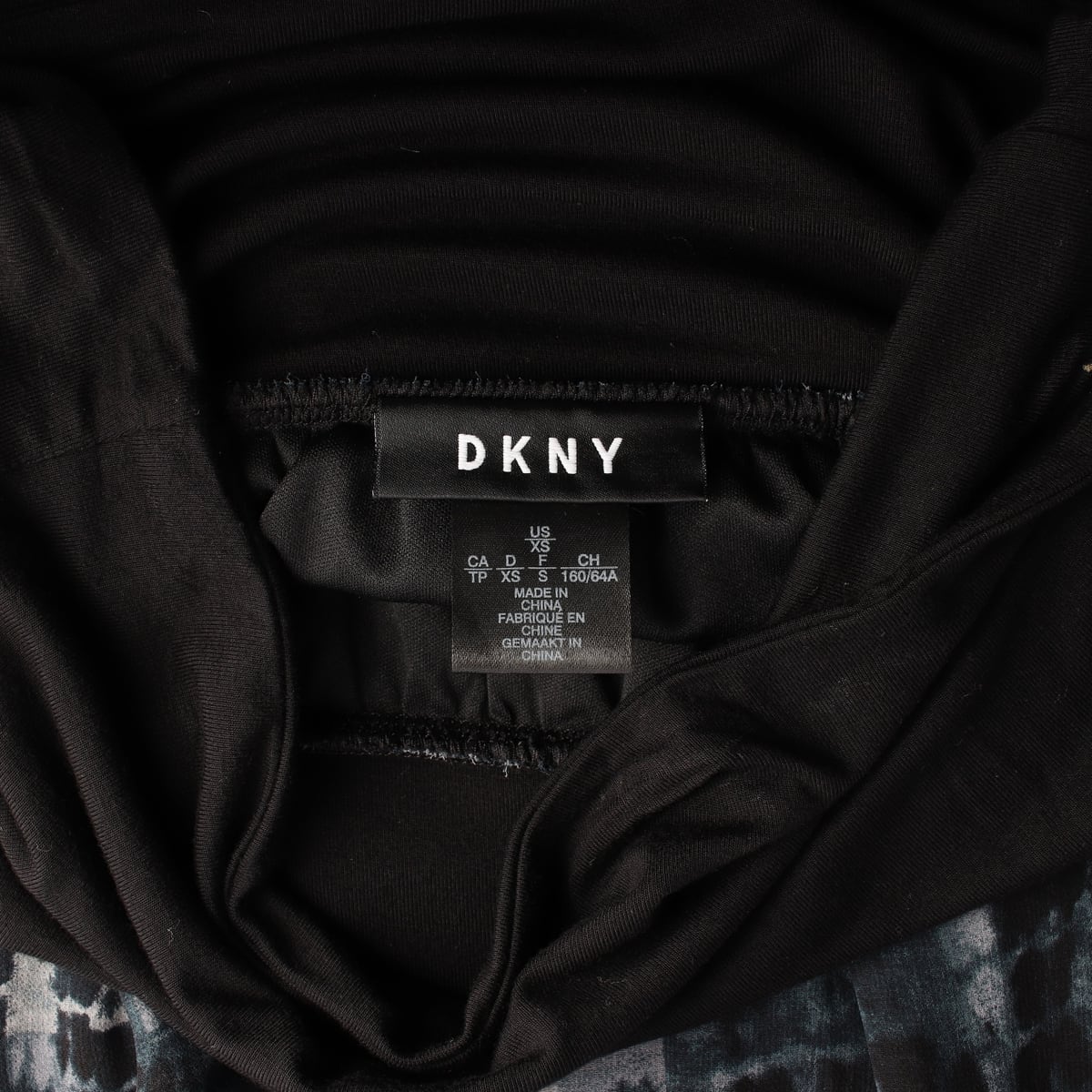 디케이엔와이 DKNY 와이드 밴딩 패턴 쉬폰 롱 스커트 상세 이미지 3