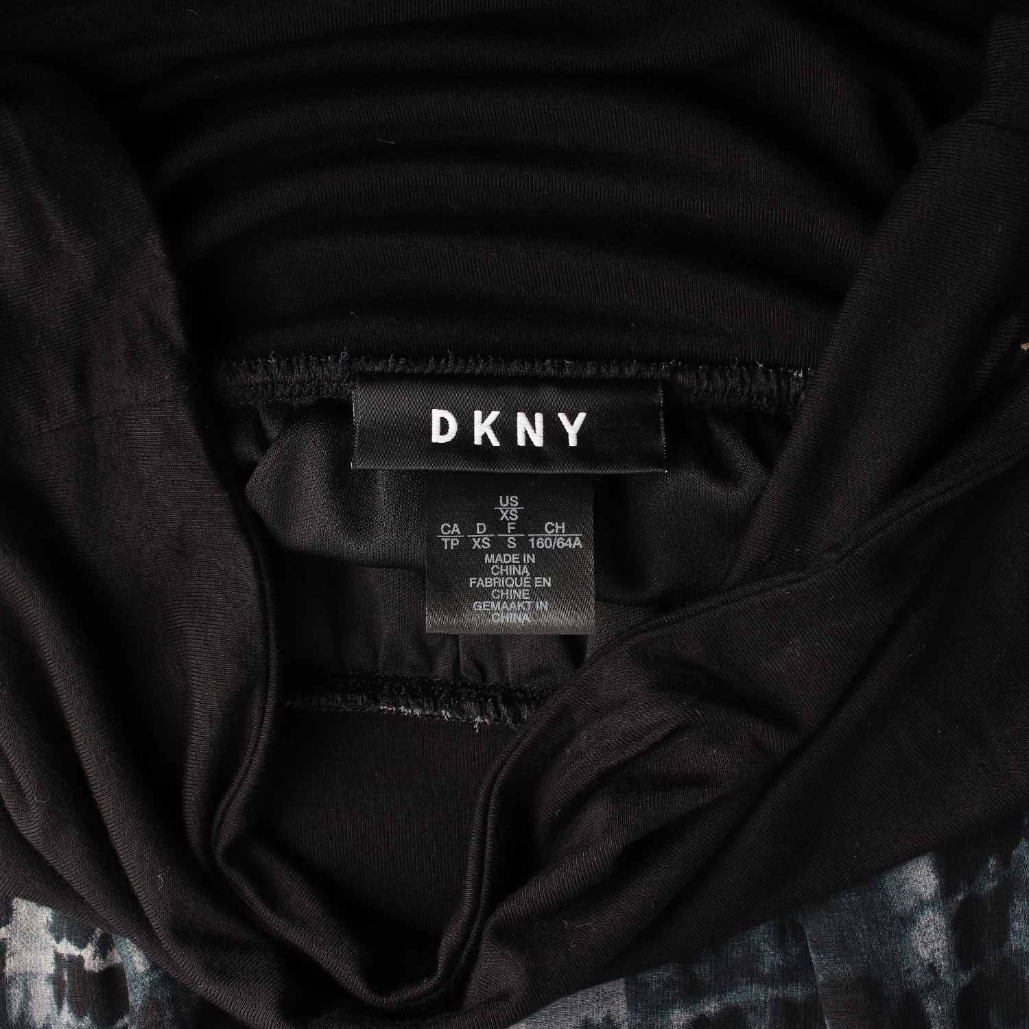 디케이엔와이 DKNY 와이드 밴딩 패턴 쉬폰 롱 스커트 이미지 3