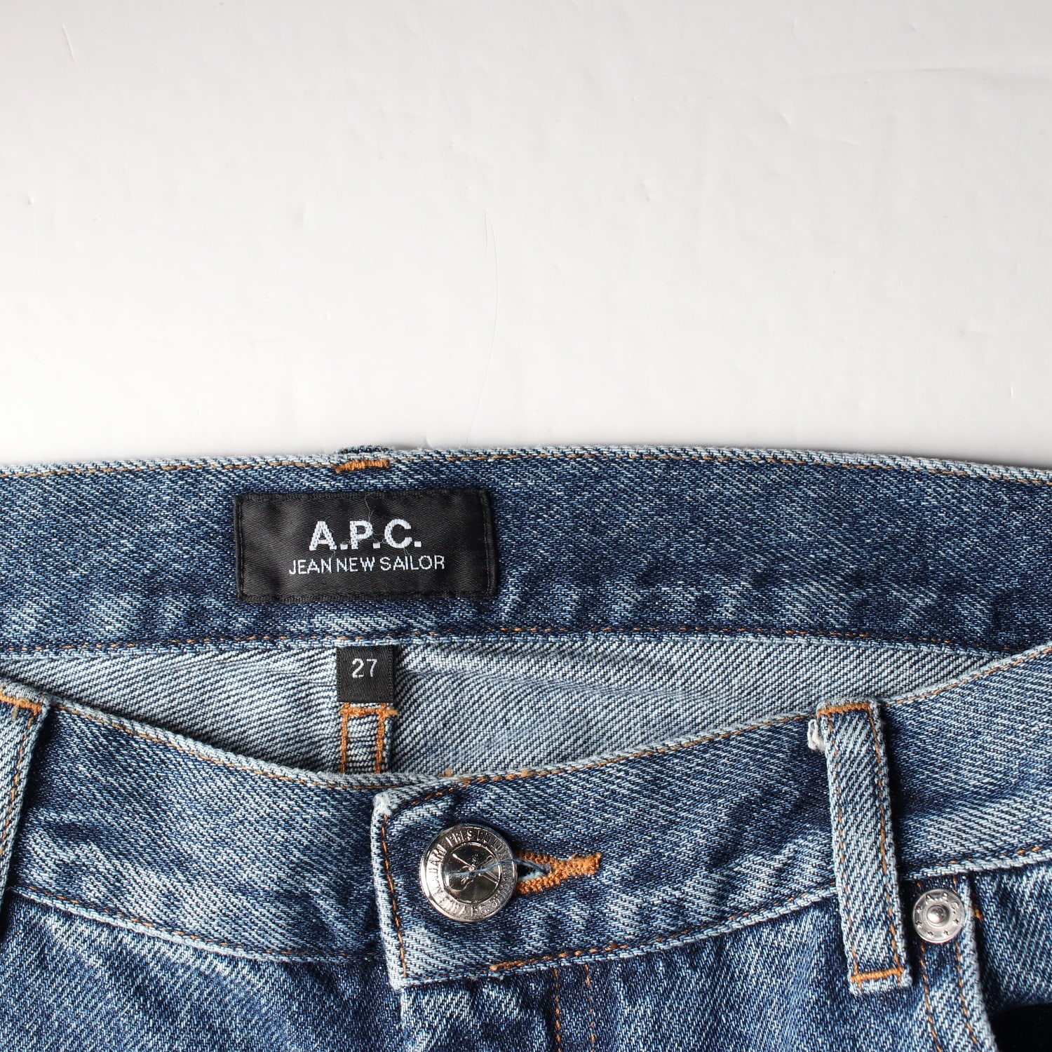 아페쎄 APC 22SS 뉴세일러 중청 코튼 데님팬츠 W27 이미지 3