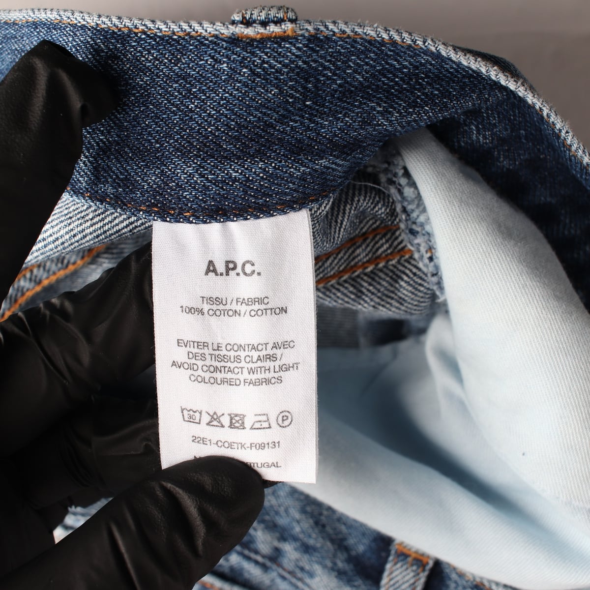 아페쎄 APC 22SS 뉴세일러 중청 코튼 데님팬츠 W27 상세 이미지 4