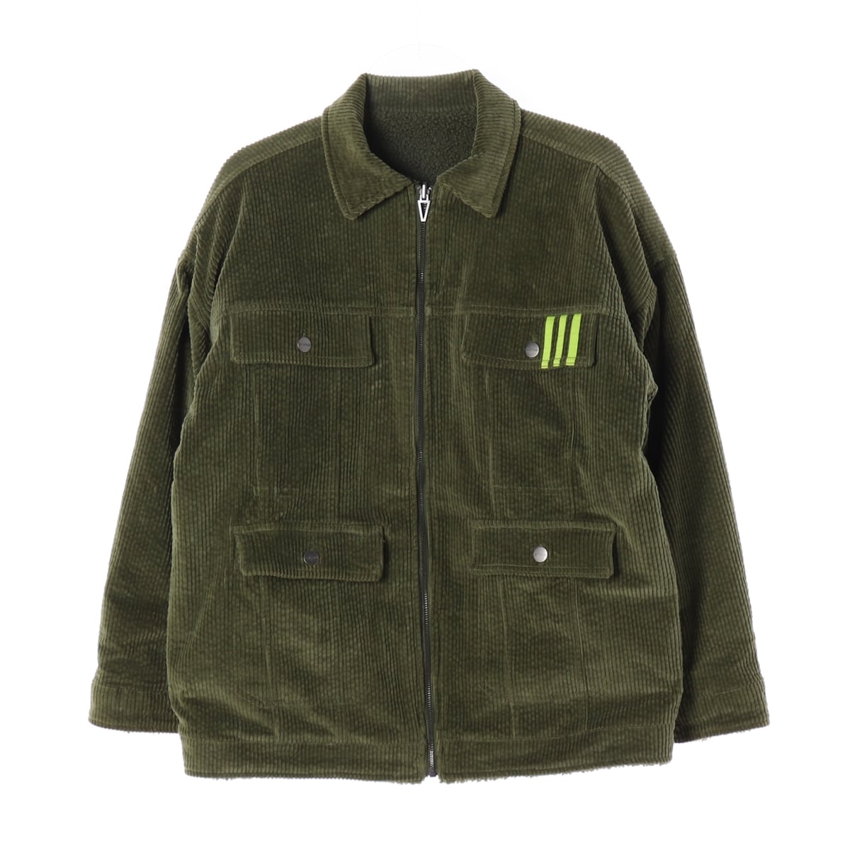 아디다스x 아이비 파크 22FW 리버서블 코듀로이 자켓 카키 상세 이미지 1