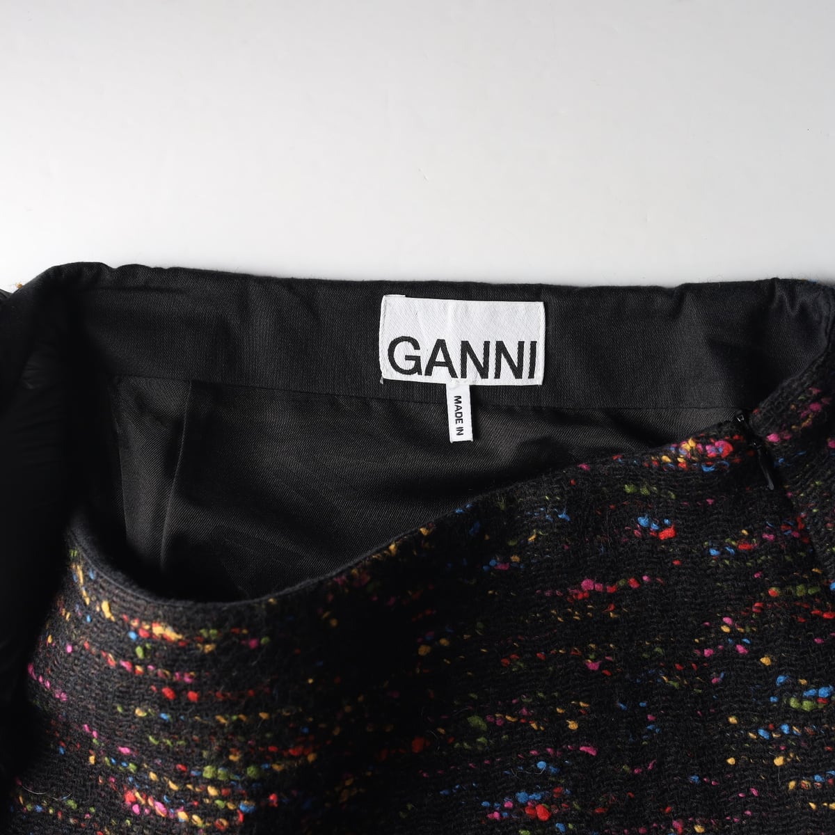 가니 GANNI 21FW 멀티 트위드 프린지 울 미니 스커트 상세 이미지 3