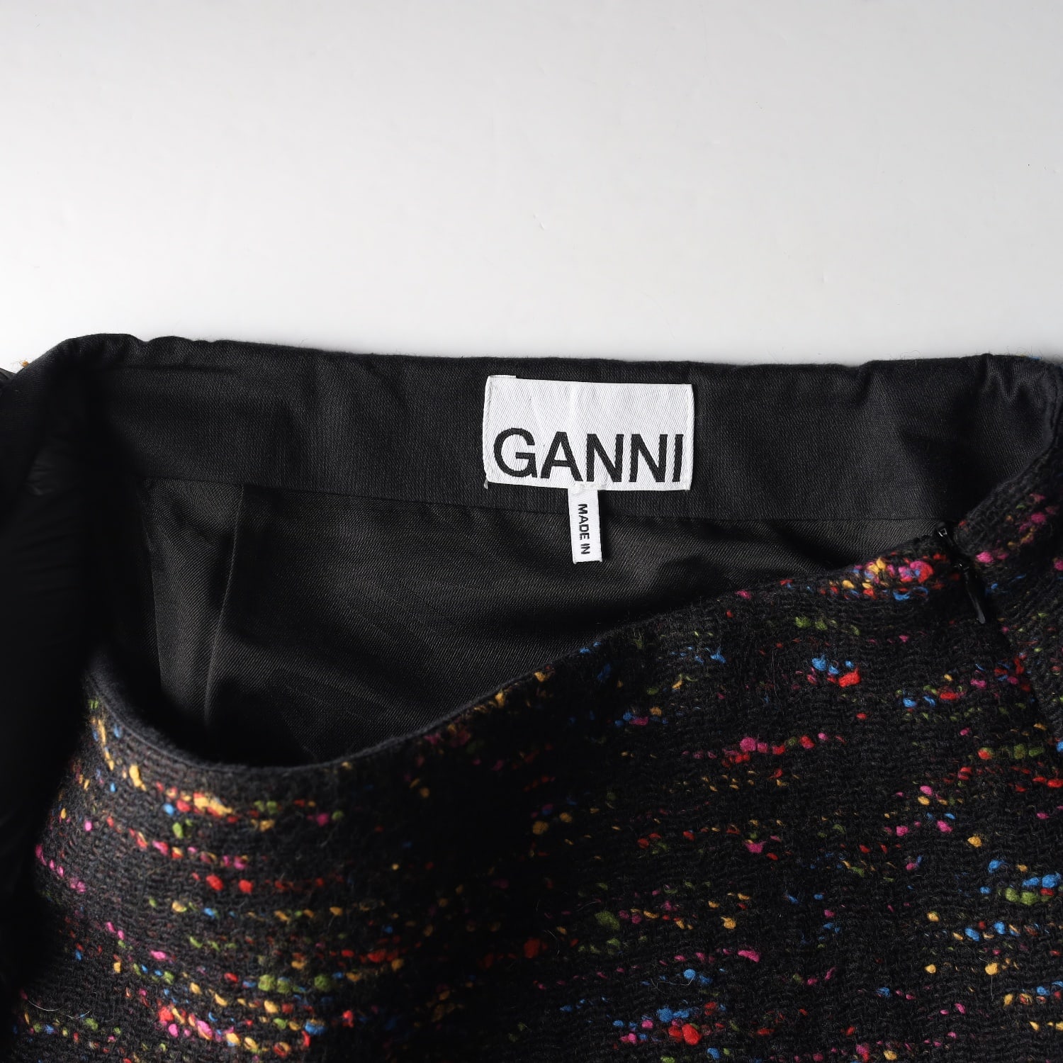가니 GANNI 21FW 멀티 트위드 프린지 울 미니 스커트 이미지 3