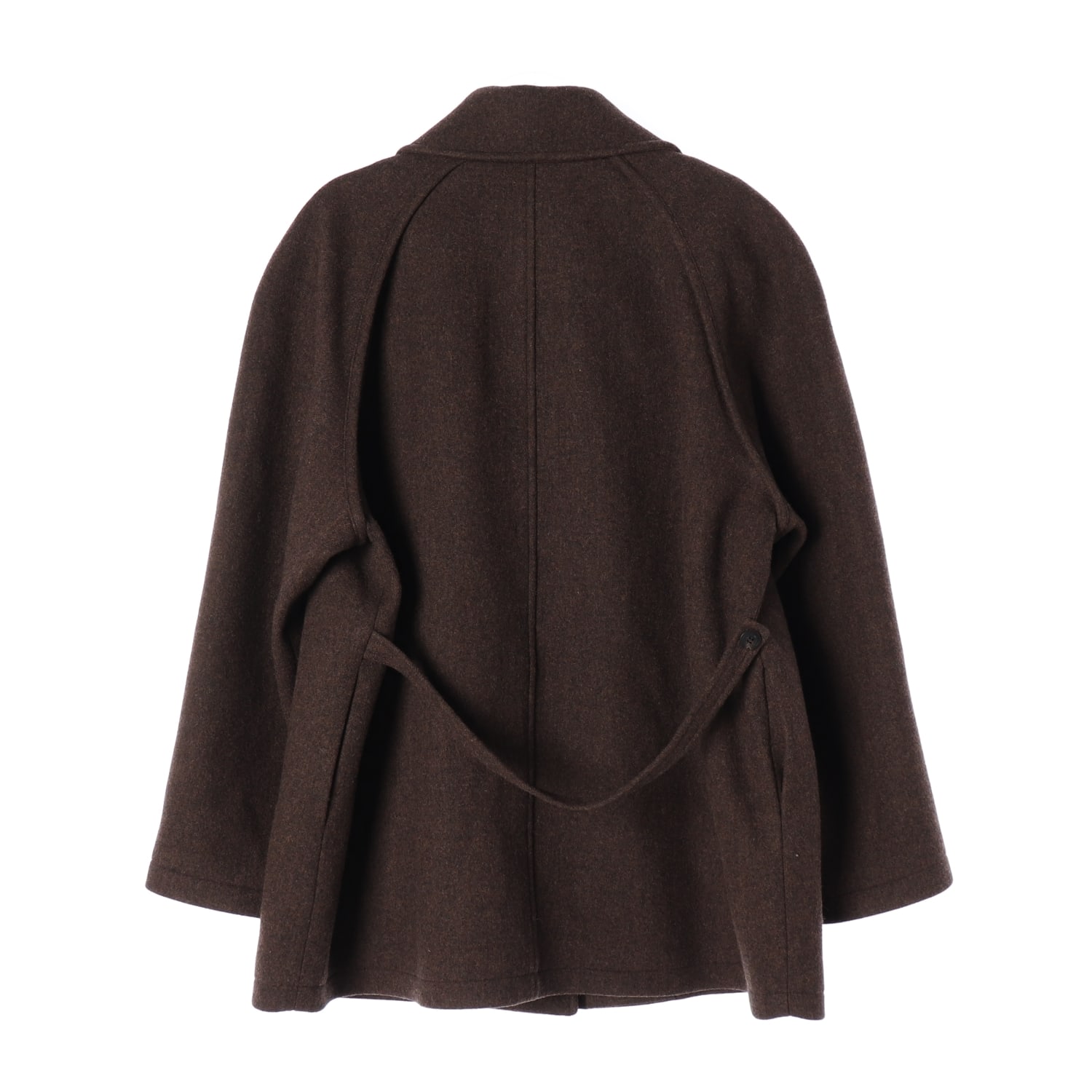르917 르셉템버 21FW 울 블렌드 오버핏 하프 코트 브라운 이미지 2