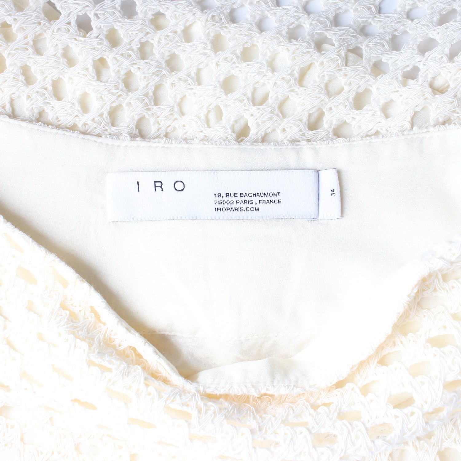 이로 IRO 21SS 크로셰 메쉬 네트 니트 숏 스커트 아이보리 이미지 3