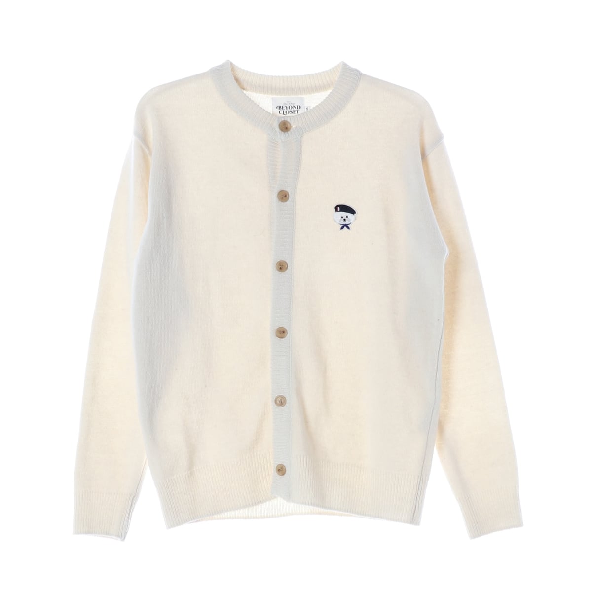 비욘드클로젯 21FW 비숑 와펜 울 블렌드 라운드 가디건 상세 이미지 1