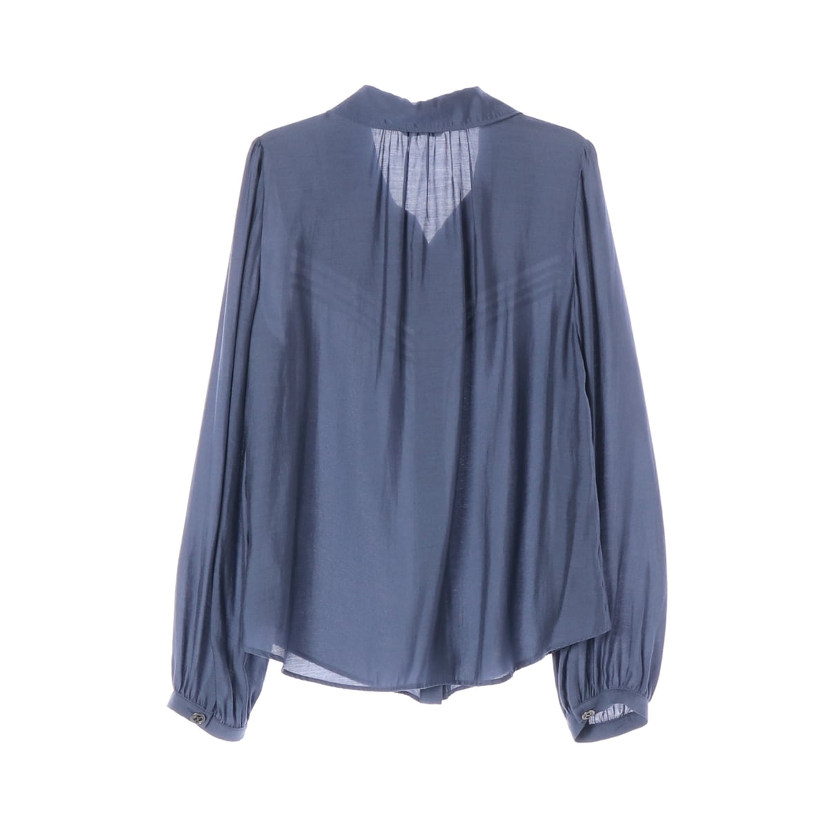 주크 21FW 셔링 디테일 셔츠 블라우스 블루 상세 이미지 2