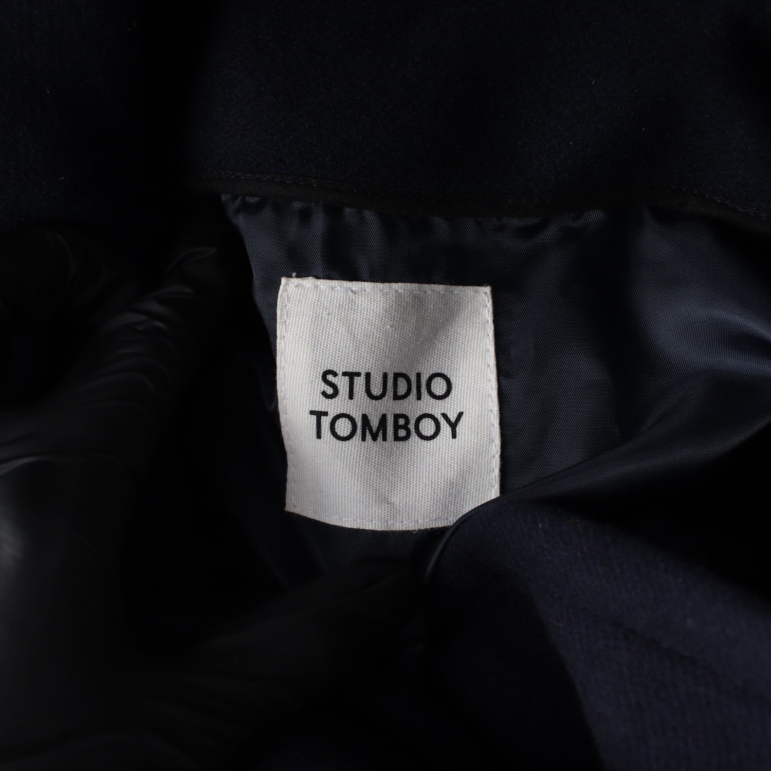 스튜디오 톰보이 울 후드 더플 코트 사이드 버튼 슬릿 떡볶이코트 이미지 3