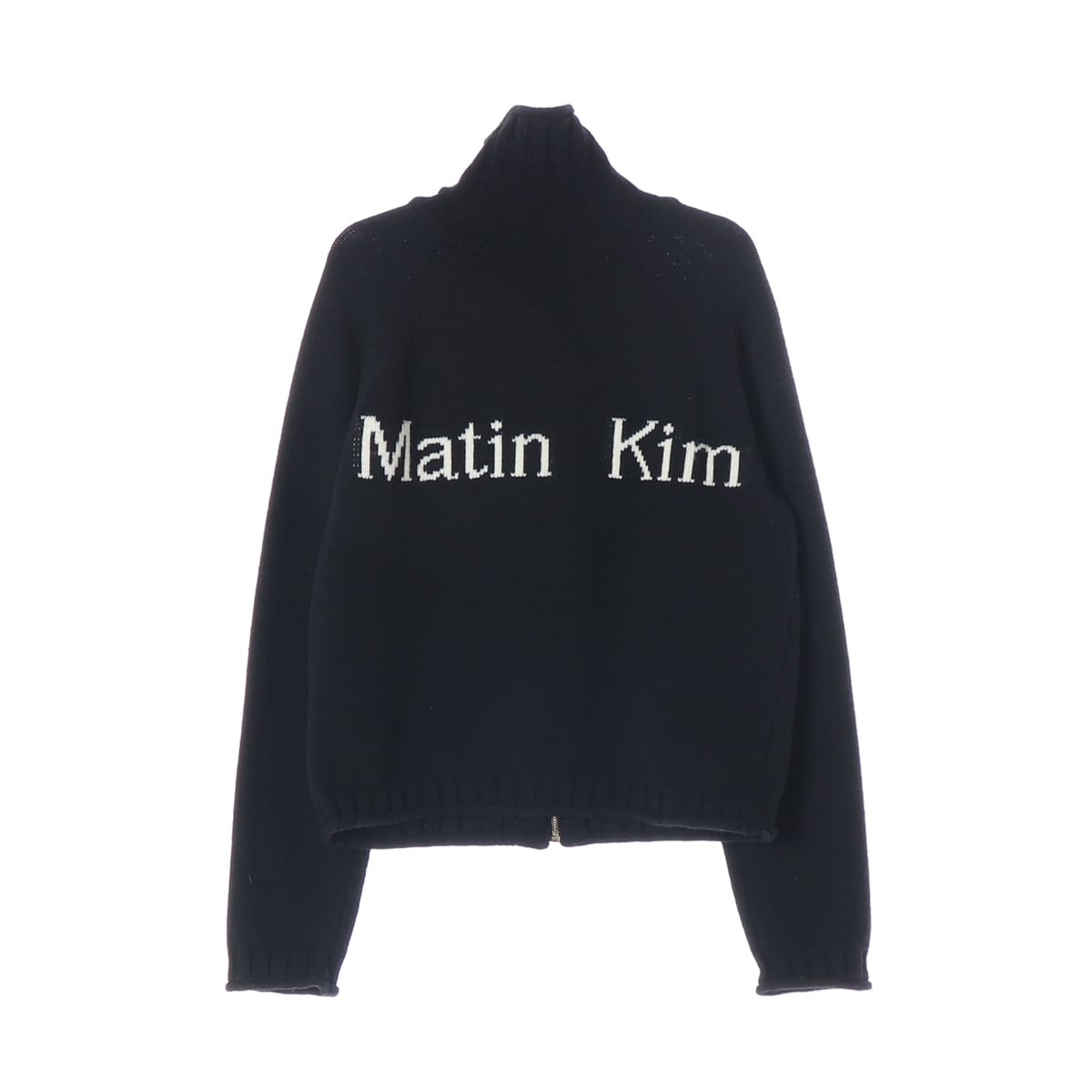 마뗑킴 21FW 백 로고 카라 집업 울 캐시미어 니트 가디건 상세 이미지 2
