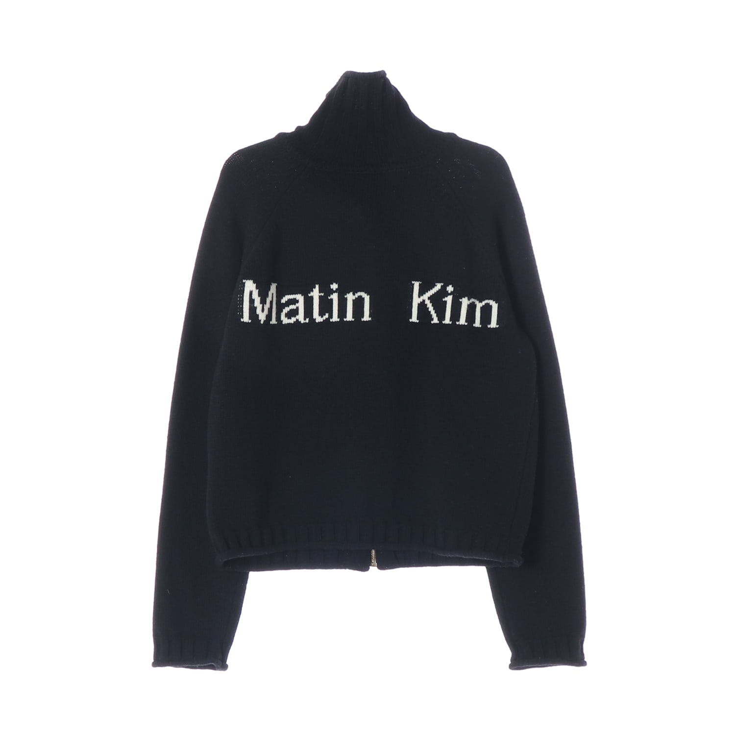 마뗑킴 21FW 백 로고 카라 집업 울 캐시미어 니트 가디건 이미지 2