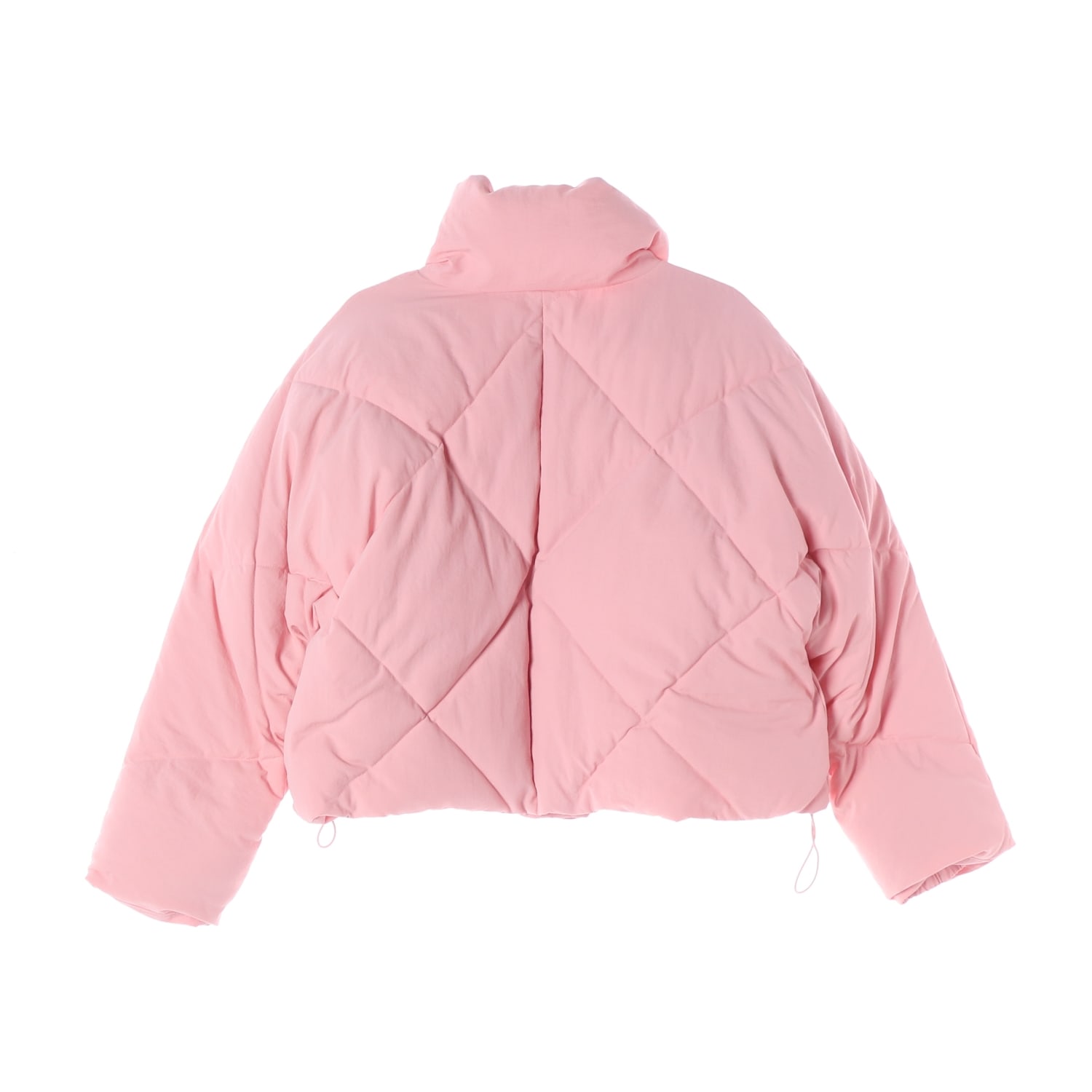 아틀리에 나인 22FW 다이아몬드 퀼팅 하이넥 숏패딩 핑크 이미지 3