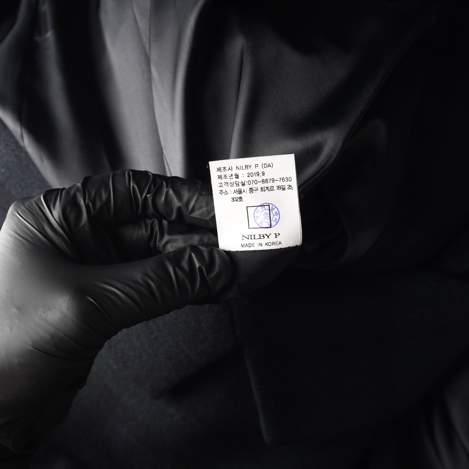 닐바이피 타탄 체크 패턴 울 혼방 더블 블레이저 재킷 이미지 5