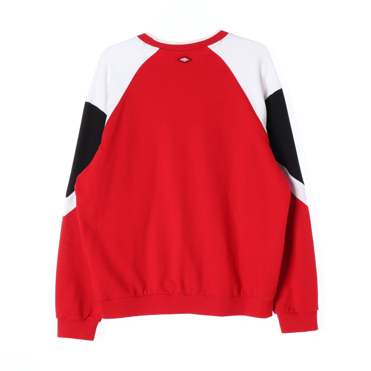 엄브로 24FW 로고 자수 컬러블록 맨투맨 레드 상세 이미지 2