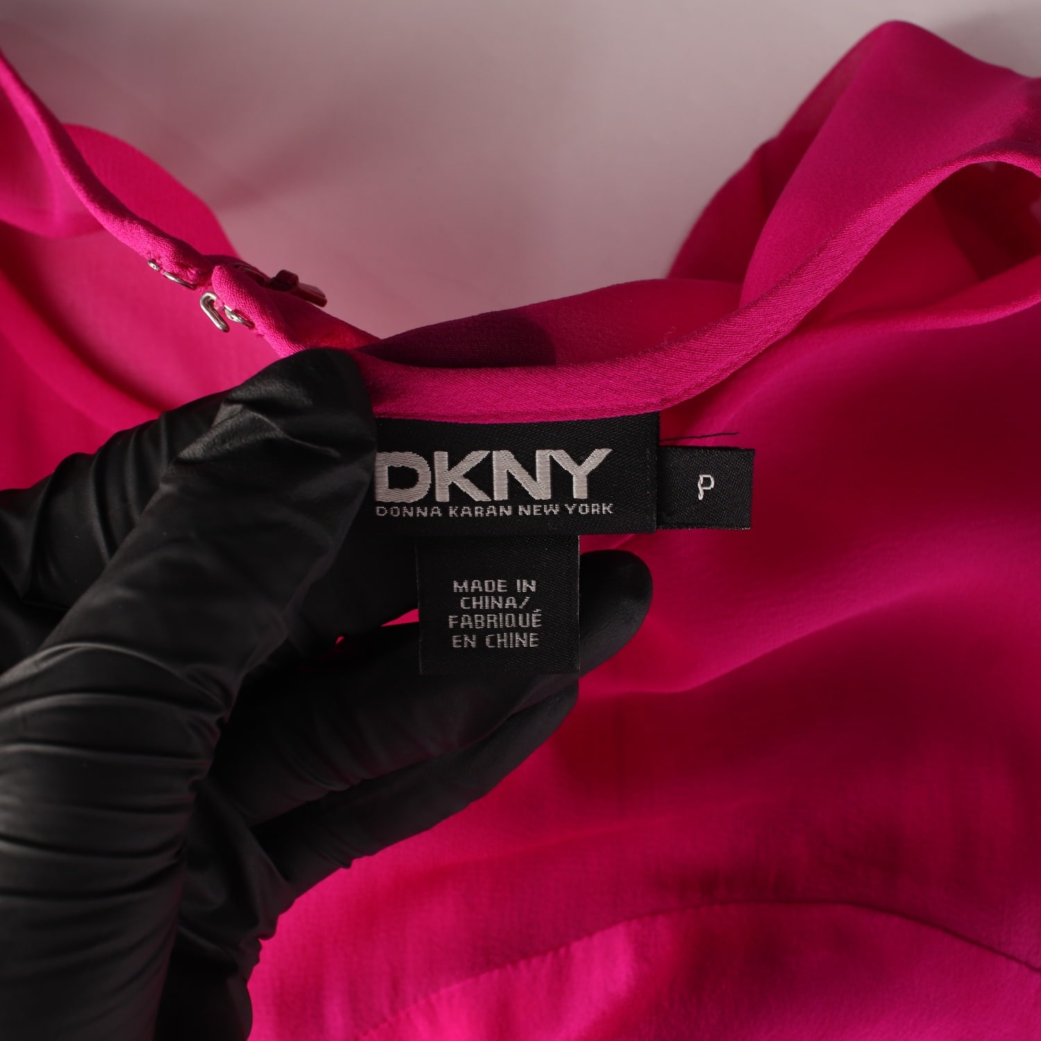 디케이엔와이 DKNY 실크 러플 디테일 반팔 드레스 원피스 이미지 3