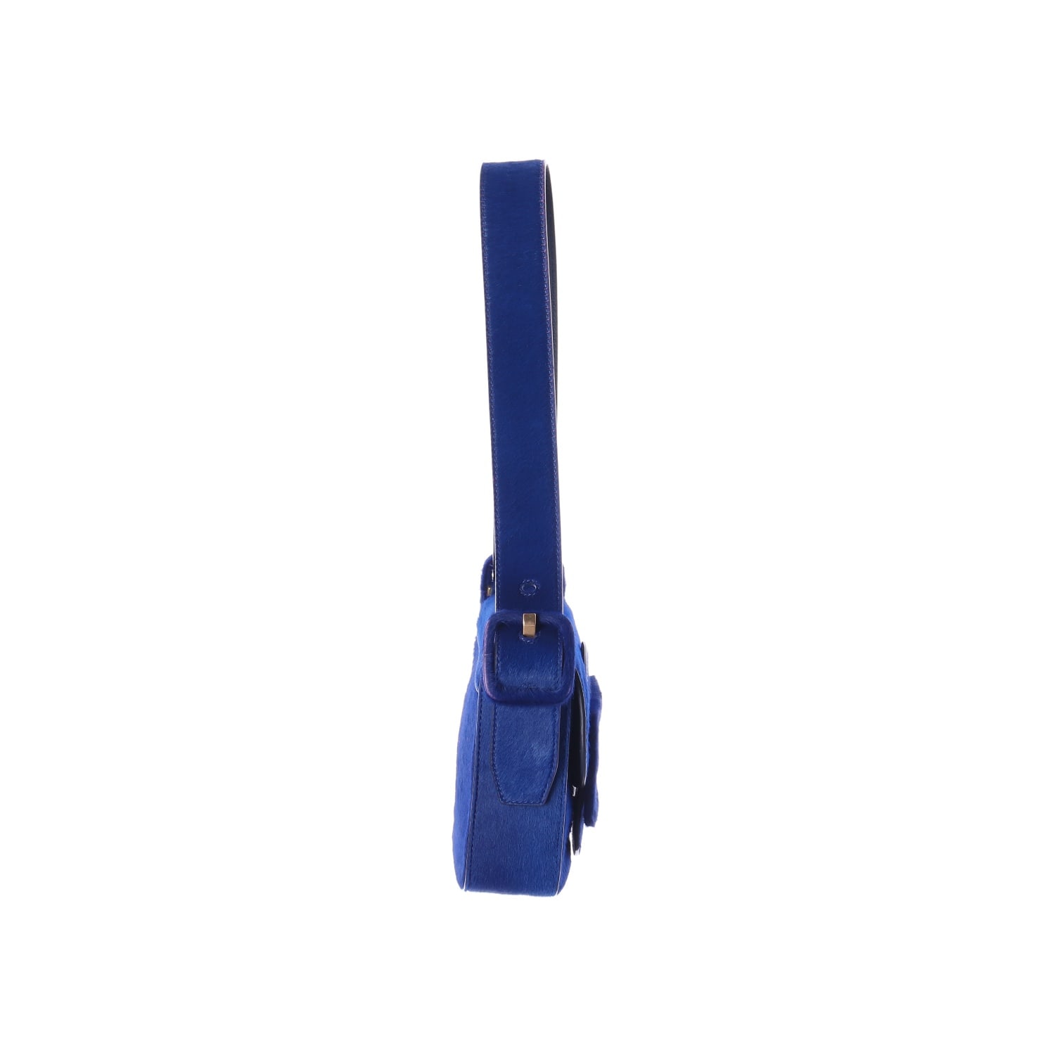 토리버치 Sawyer Calf Hair 송치 가죽 미니 숄더백 블루 이미지 3