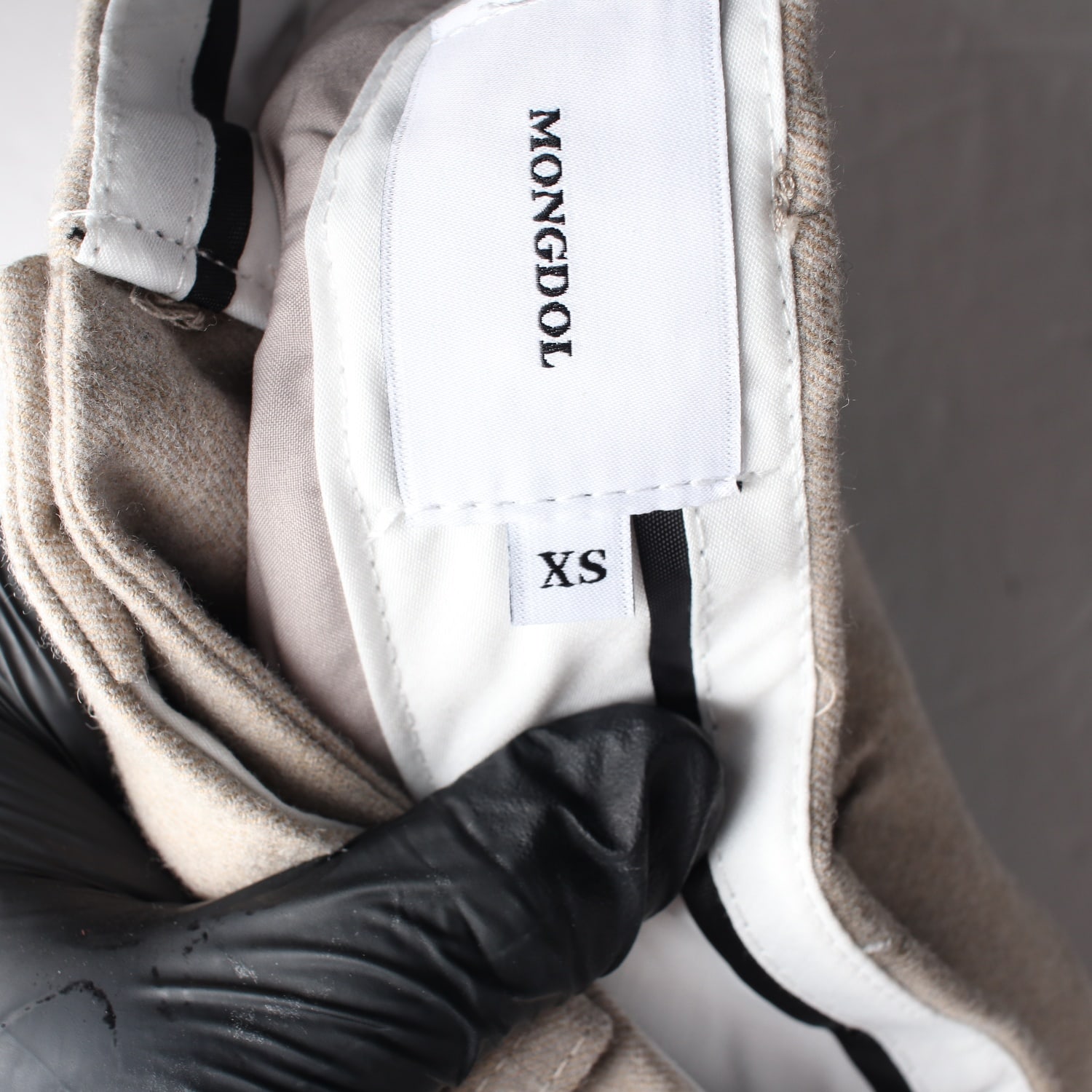 몽돌 24FW 시그니처 코튼 미니 스커트 베이지 이미지 4