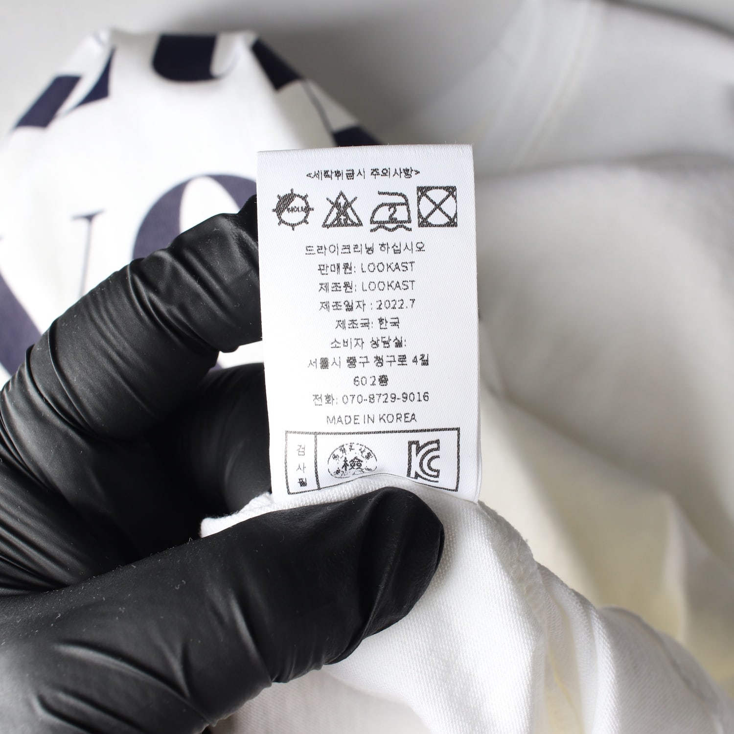 (새상품) 룩캐스트 22SS 레터링 프린트 코튼 반팔 티셔츠 이미지 5
