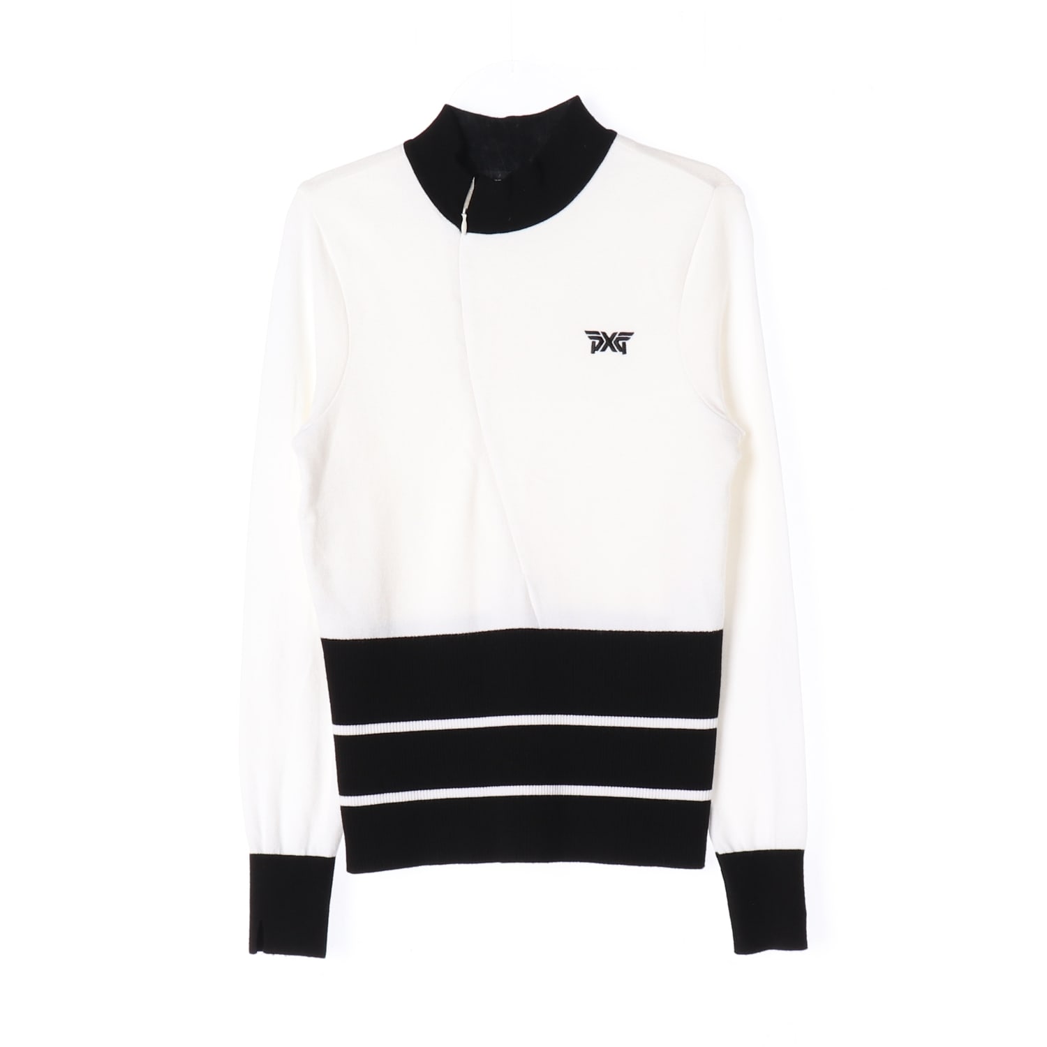 피엑스지 PXG 21SS 골프 로고 자수 배색 집업 니트 스웨터 이미지 1