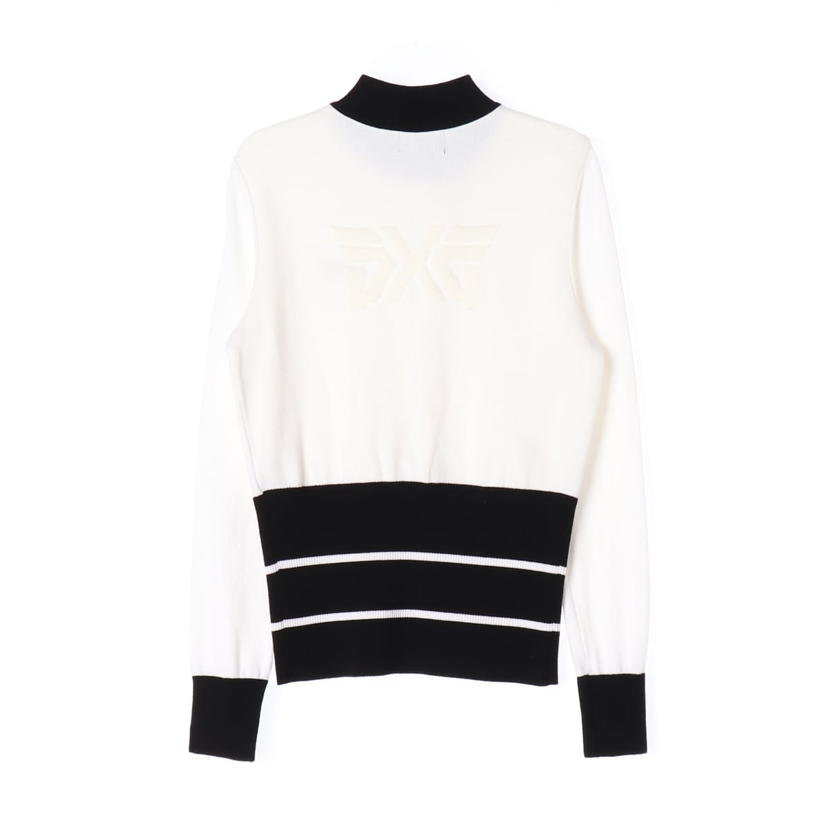 피엑스지 PXG 21SS 골프 로고 자수 배색 집업 니트 스웨터 상세 이미지 2